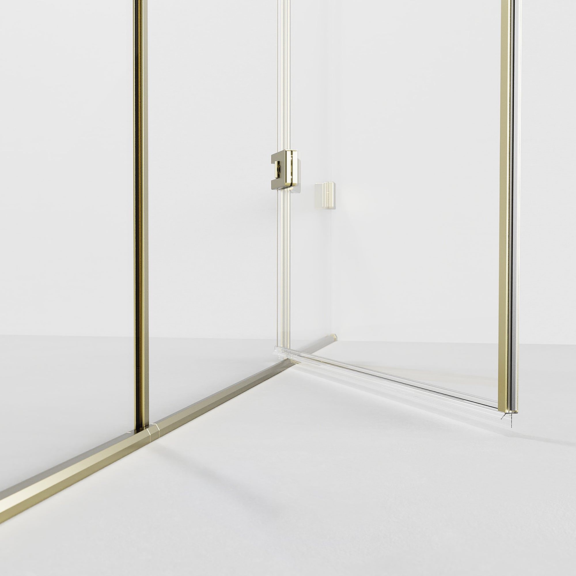 GLACIEN Customize U-Line Shower Door with Ultra Clear Glass