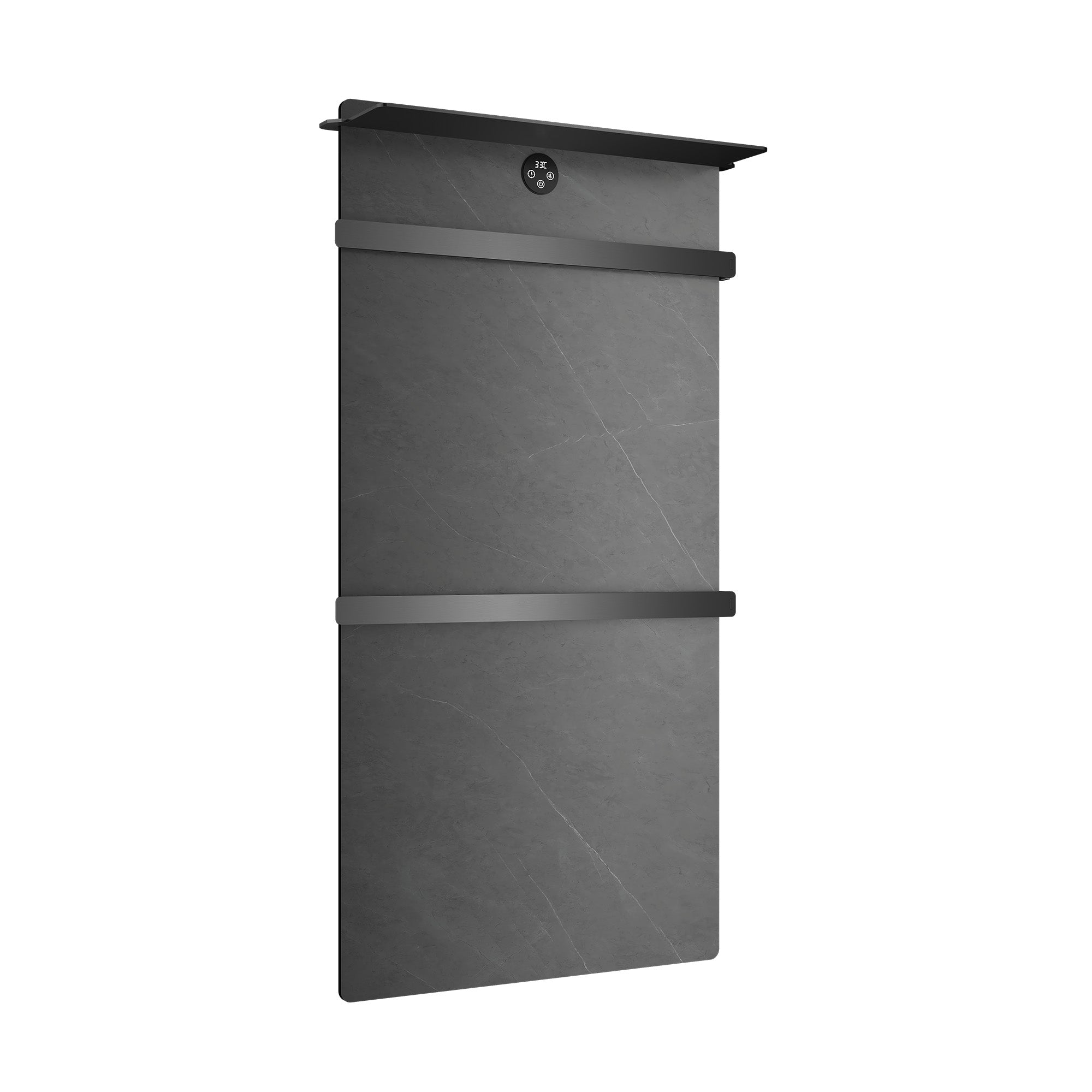 CERENE Minimalist Heated Towel Rack with Sintered Stone and Stainless Steel