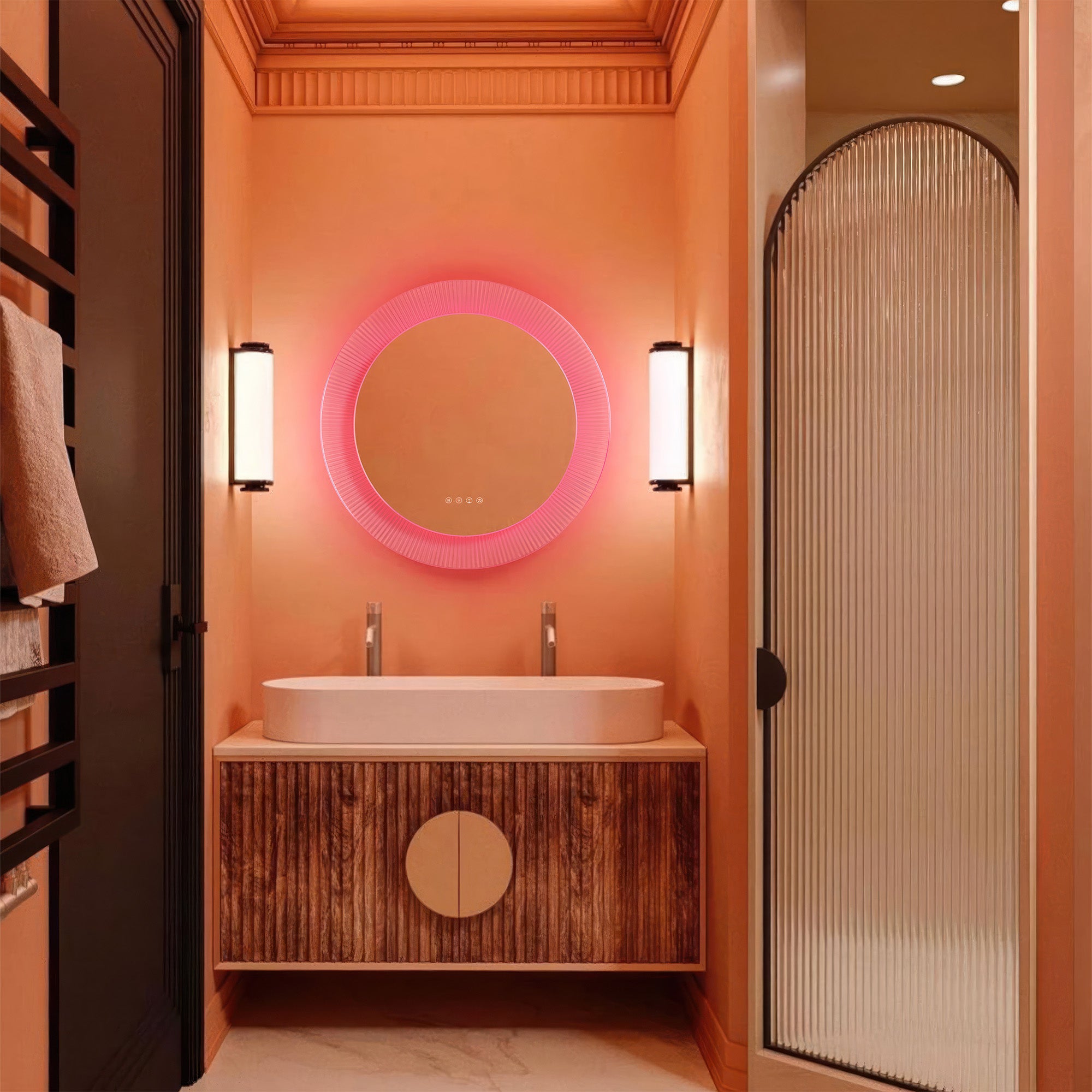 ARCTURUS Round Custom LED Mirror with Acrylic Frame