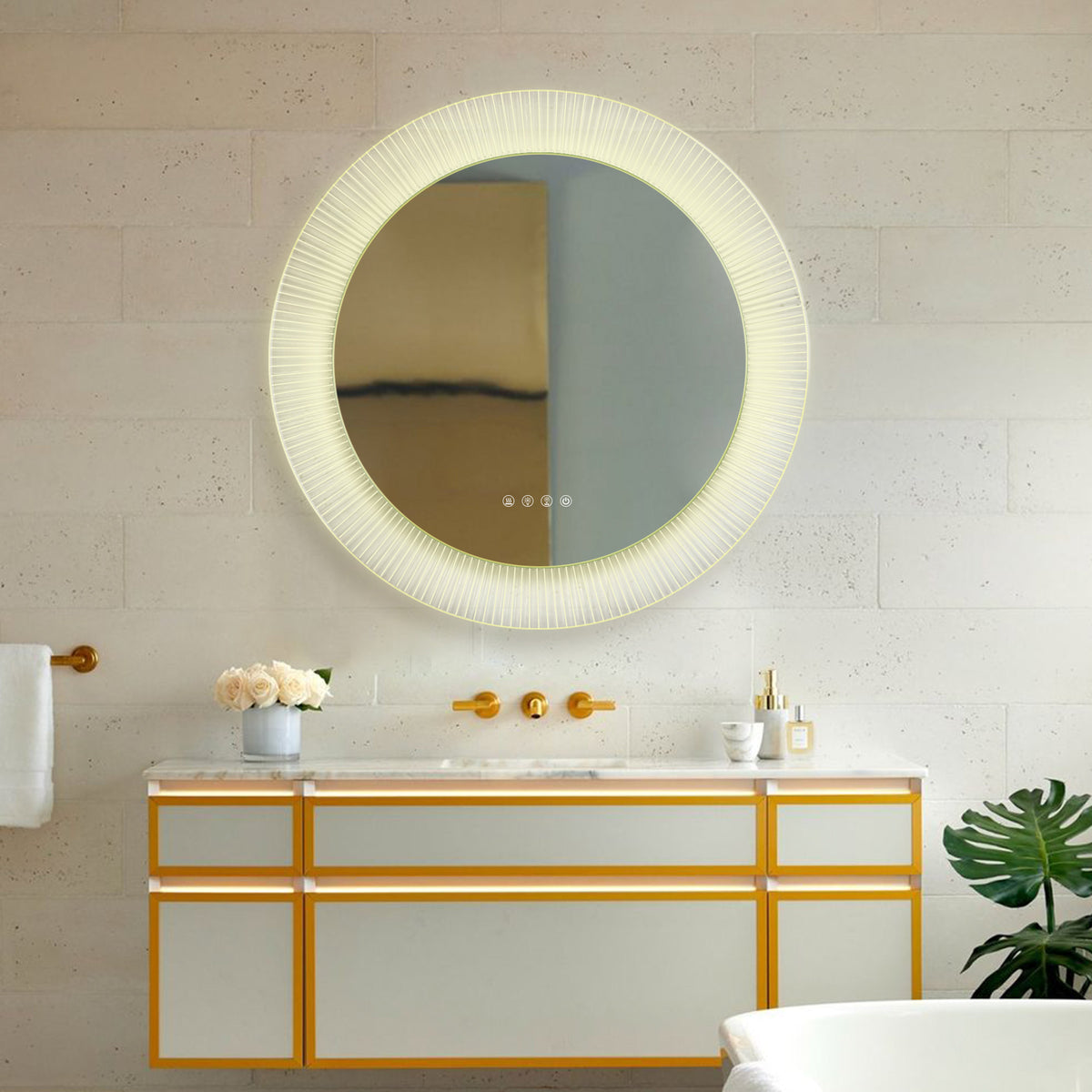Arcturus Round Custom LED Mirror with RGB Light- Inyouths