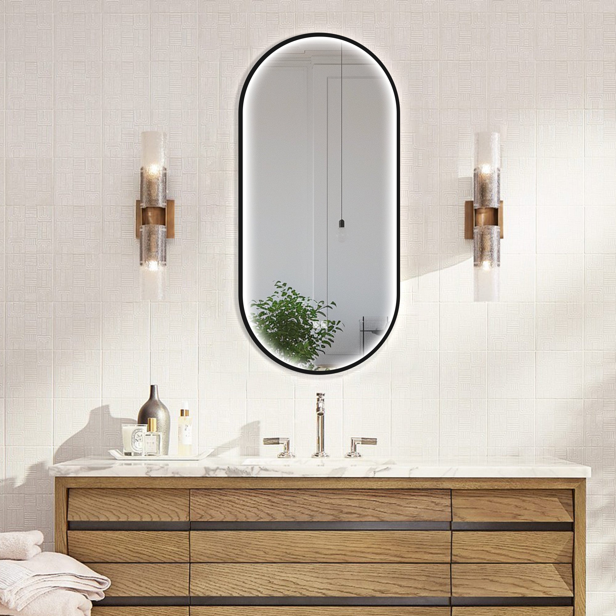 CALYPSO Oval Custom LED Mirror with Frame
