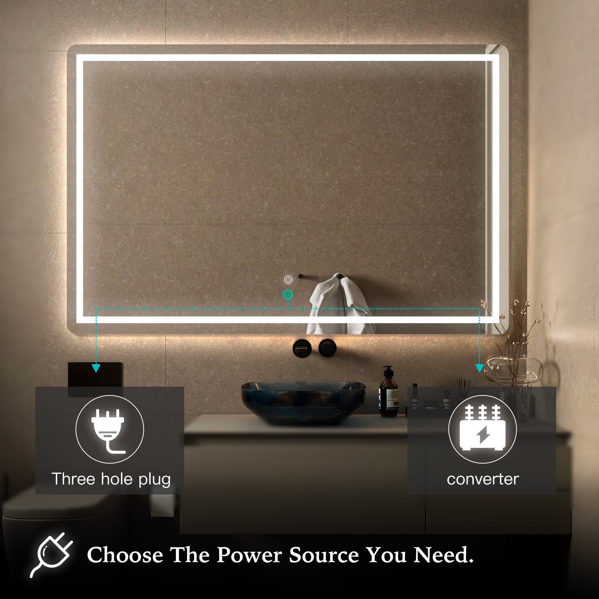 CANOPUS Customize LED Mirror with Backlight