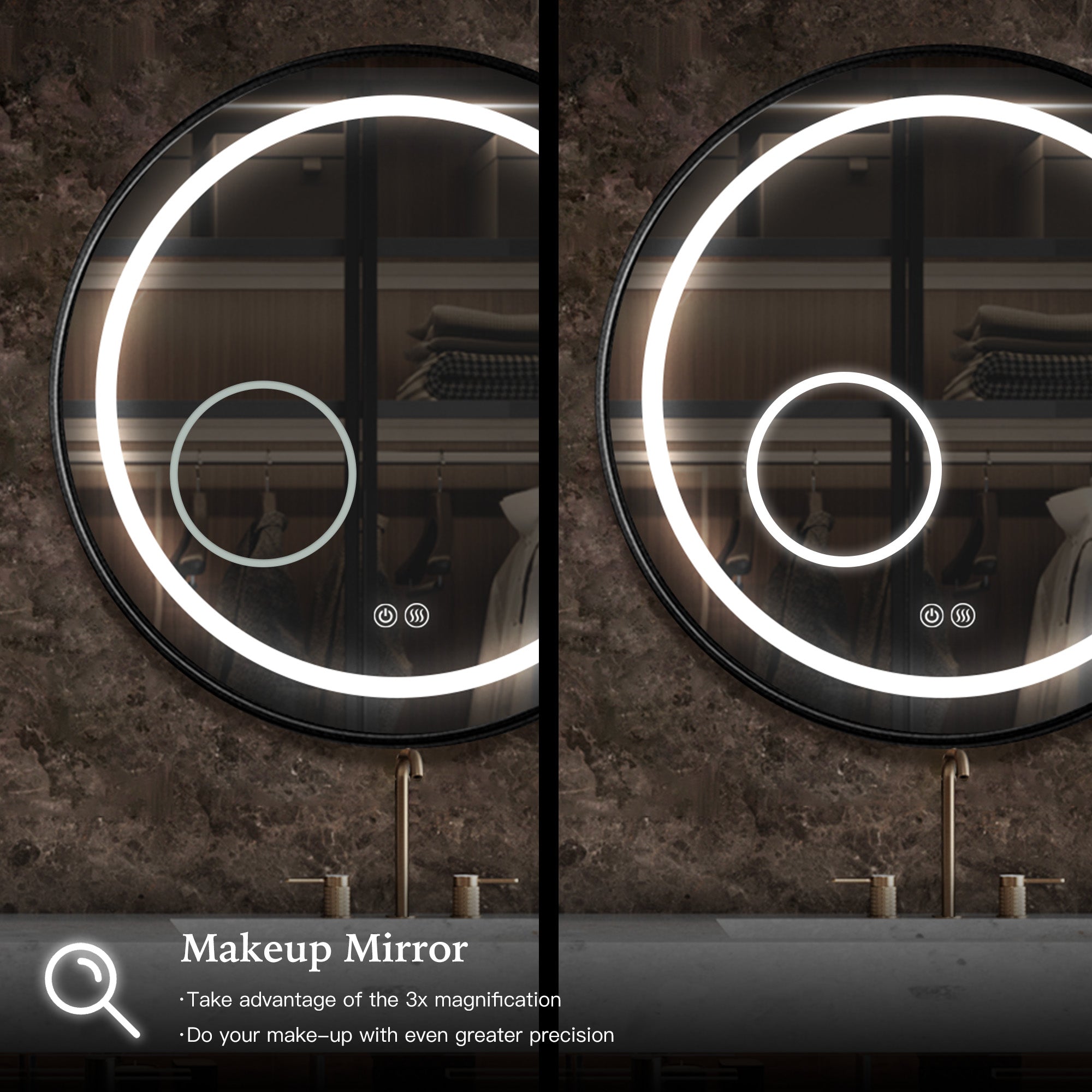 CAPELLA Round Custom LED Mirror with Frame