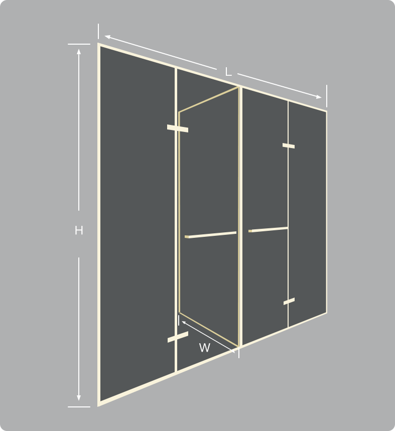 CLARION Customize T-Line Shower Door with Ultra Clear Glass dimensions