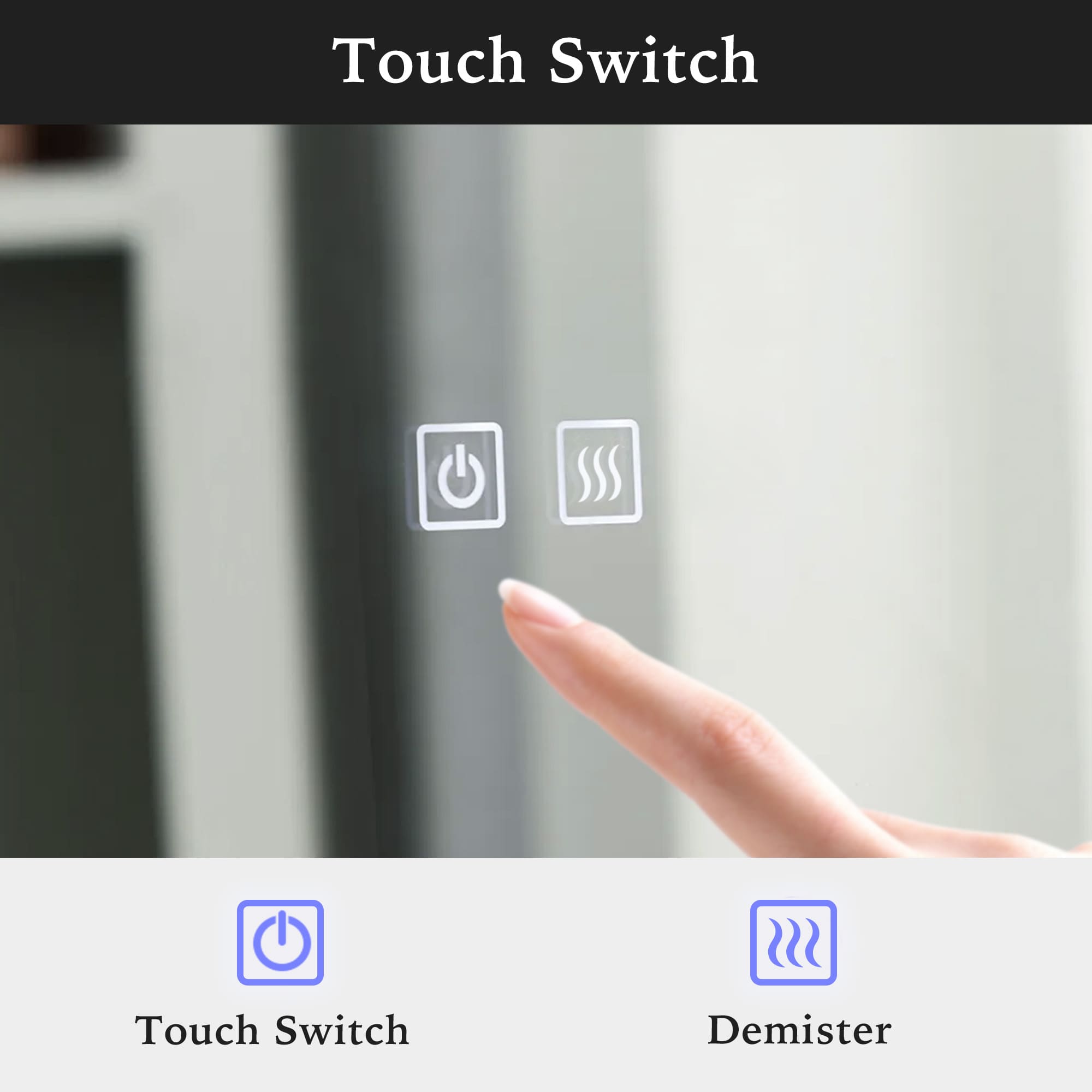 ERIS Oval LED Mirror Touch Switch