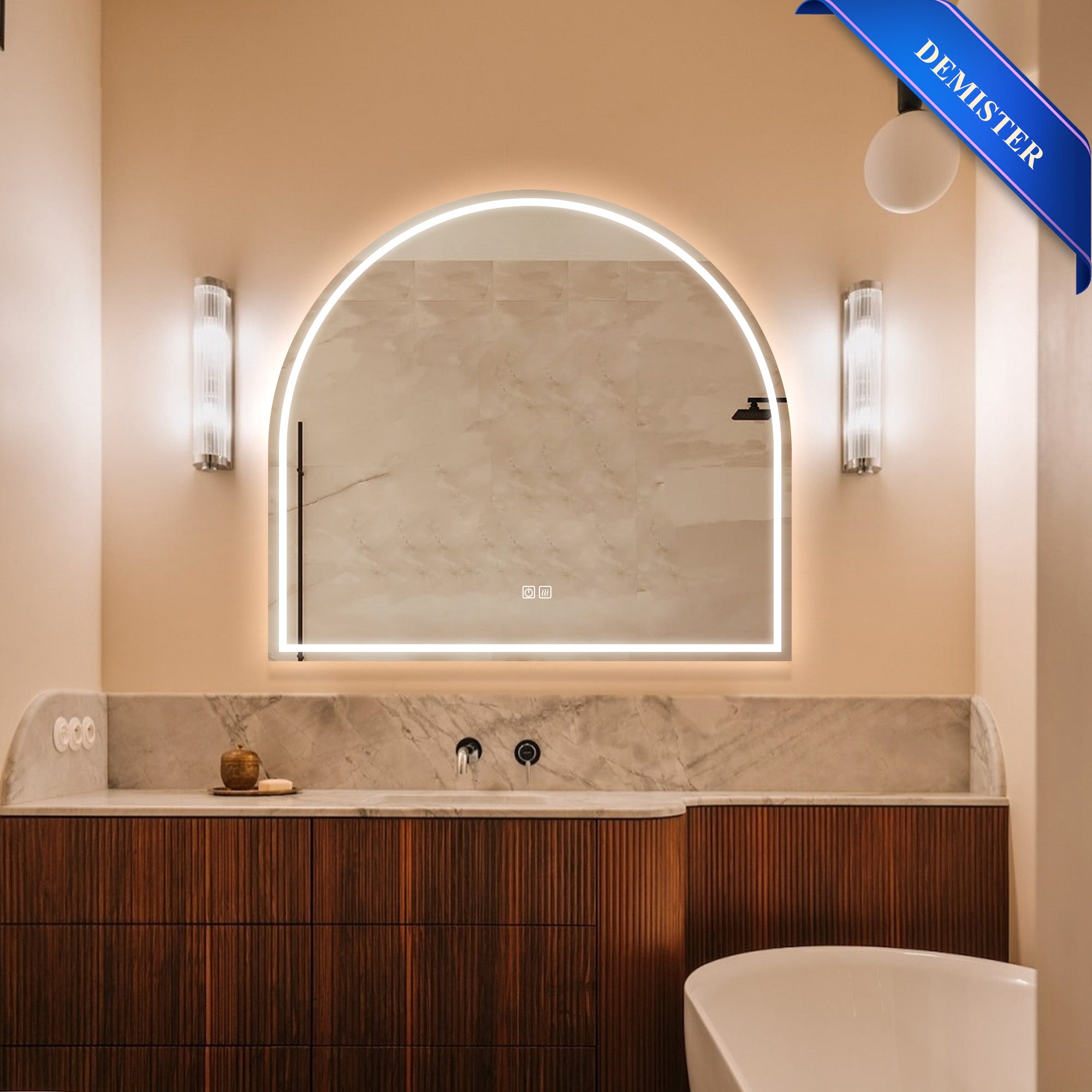 40"*36" IYRA Arched LED Mirror with Demister