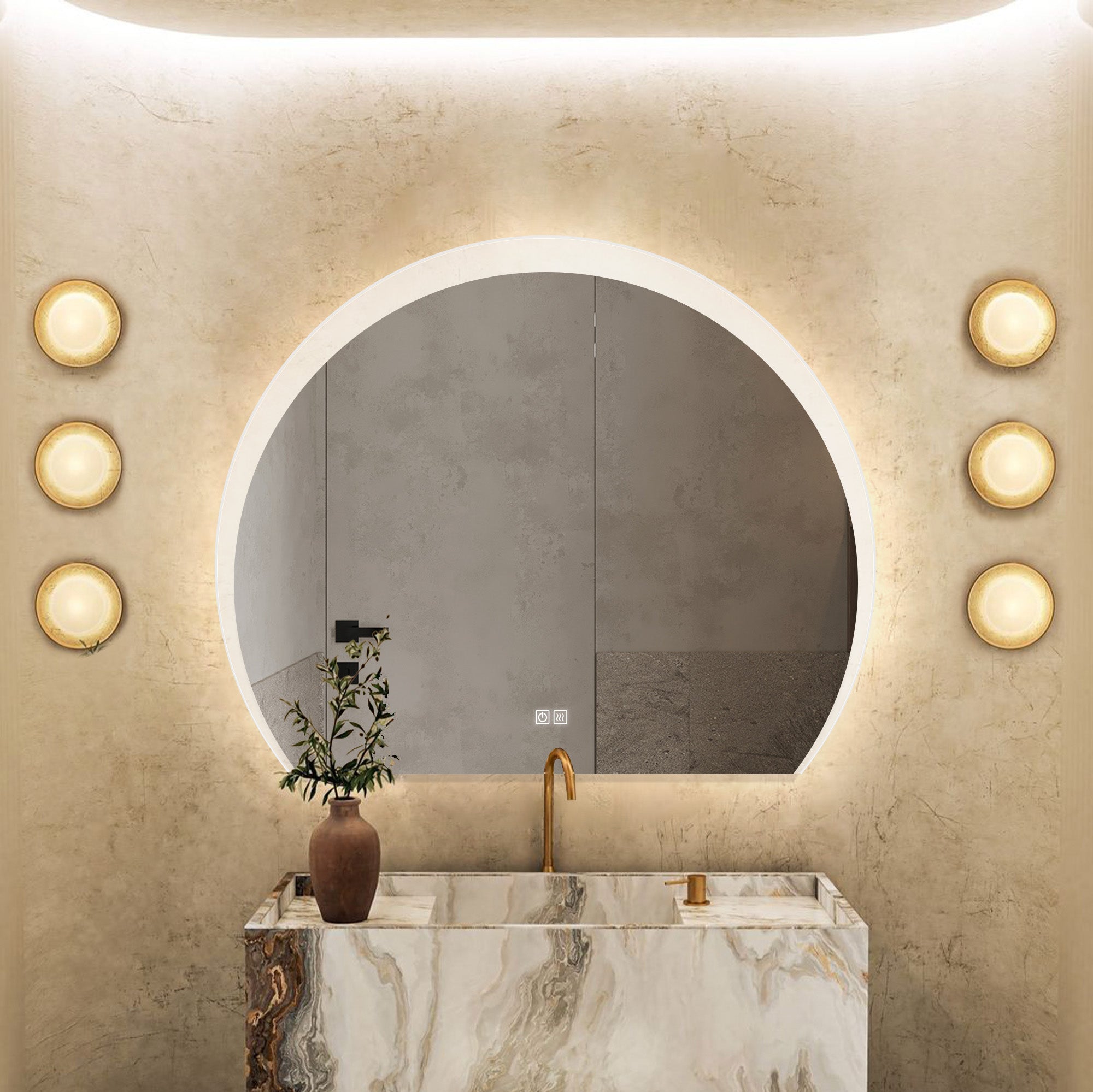 FIDES Irregular Custom LED Mirror with Acrylic Frame