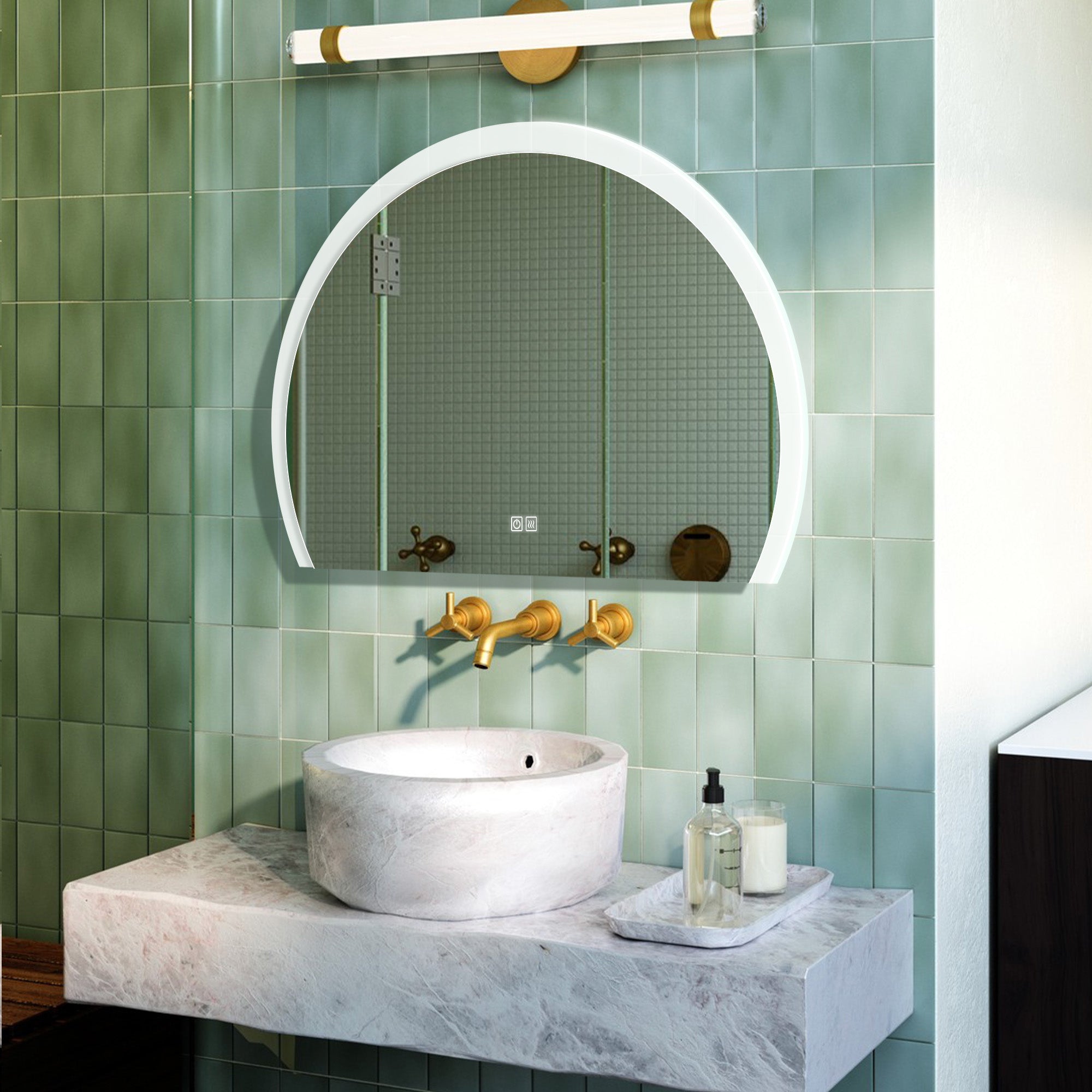 FIDES Irregular Custom LED Mirror with Acrylic Frame
