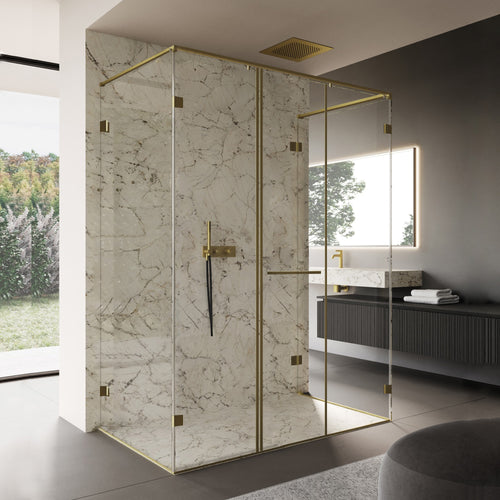 GLACIEN Customize U-Line Shower Door with Ultra Clear Glass