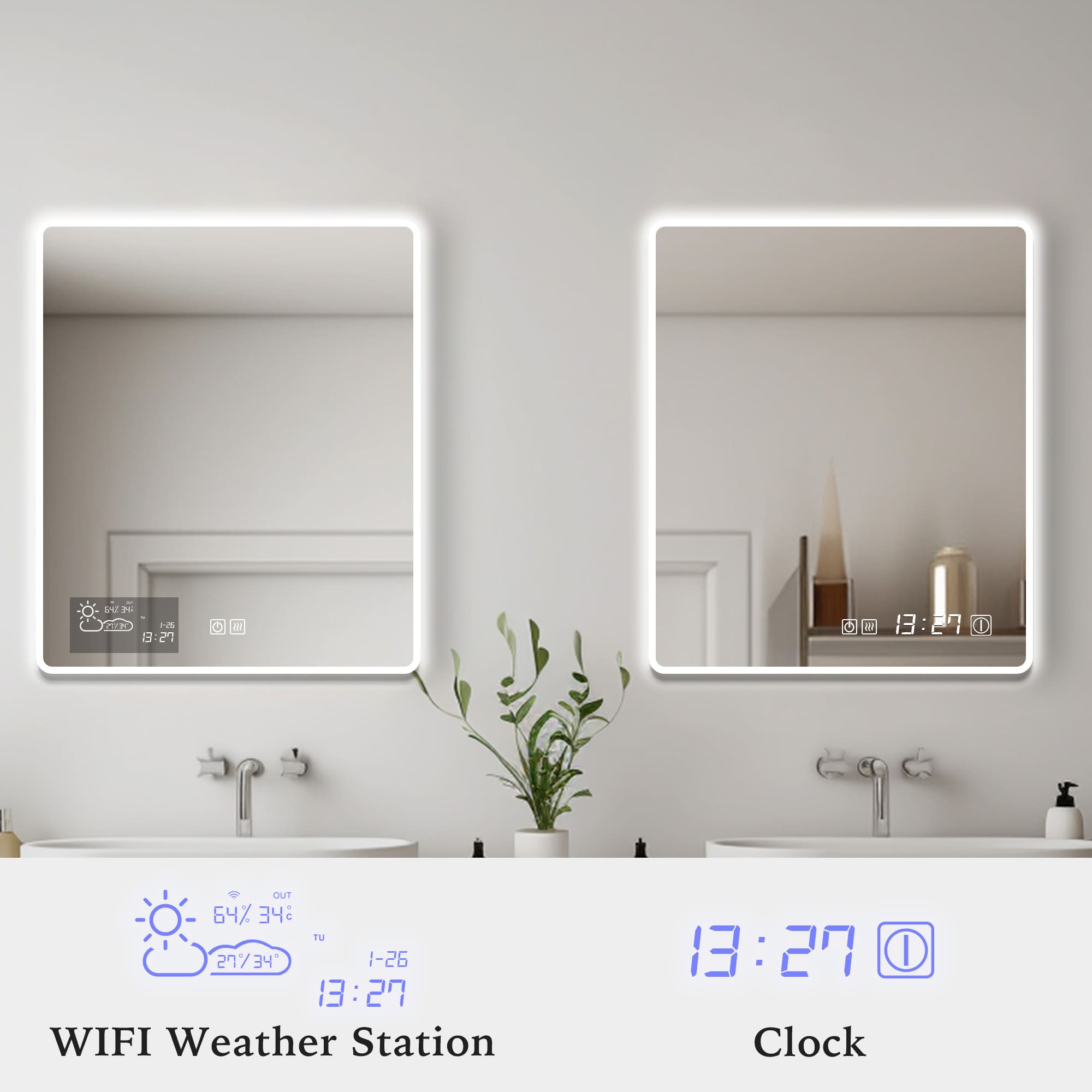 HimaliaLEDMirrorWIFIWeatherStationandClock