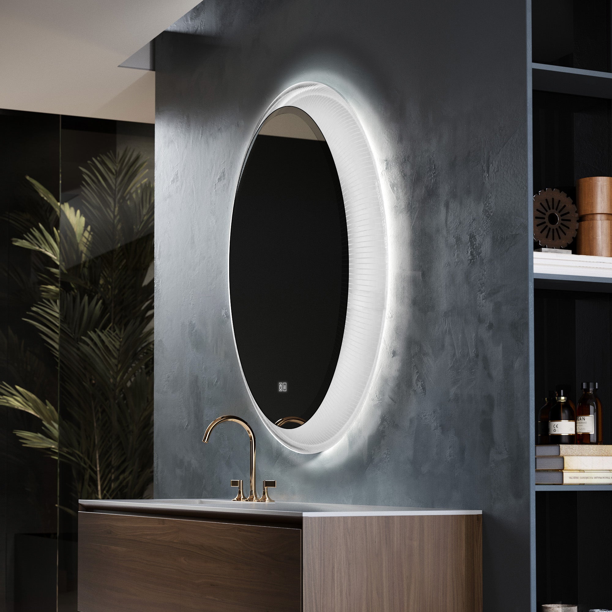 JUNO Round Custom LED Mirror with Acrylic Frame