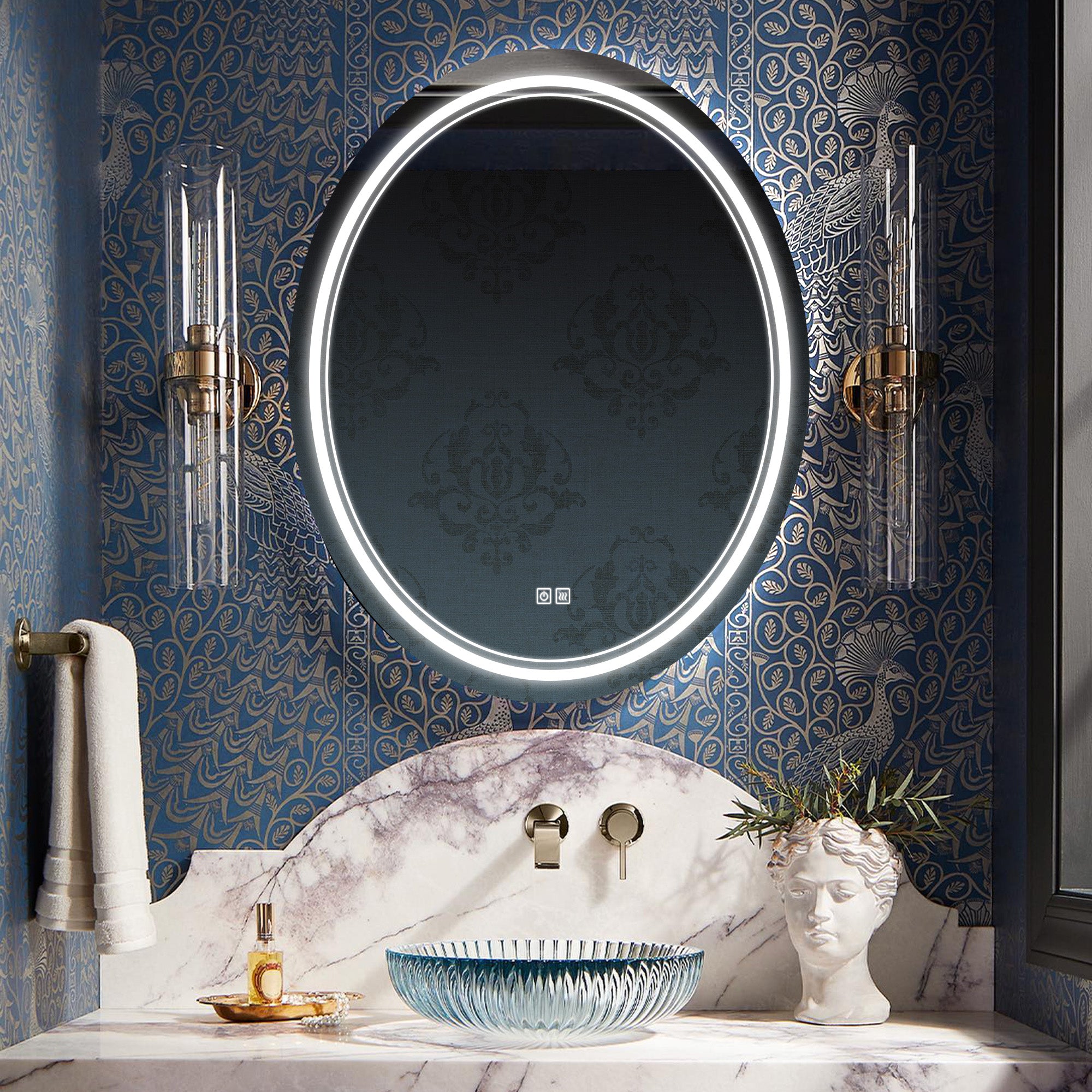 KALE Oval Custom LED Mirror with Backlight