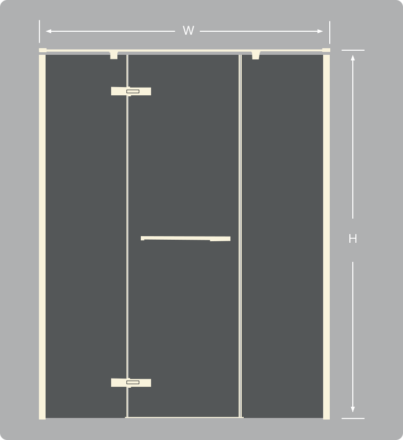 LUXORA Customize Inline Shower Door with Ultra Clear Glass dimensions