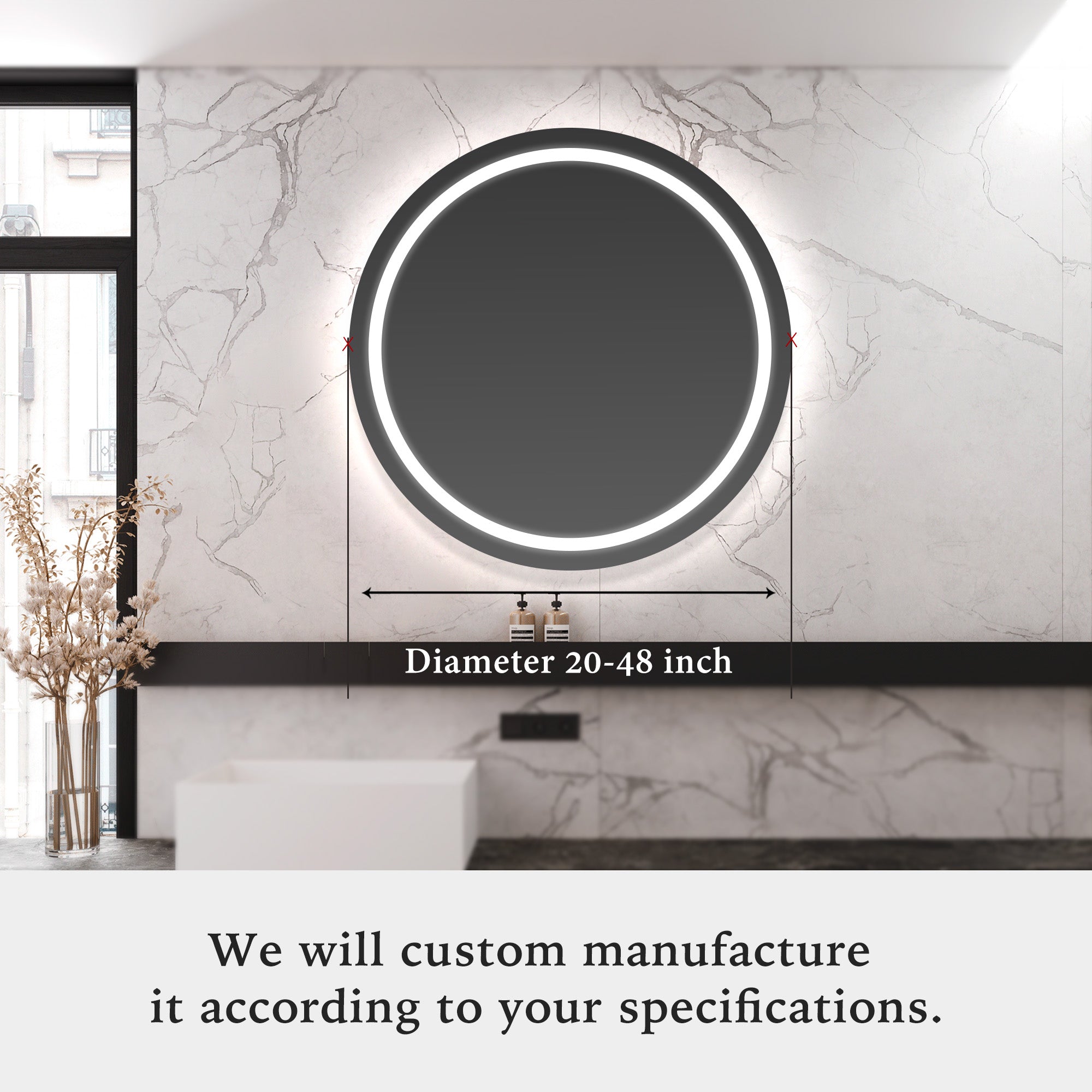 MERCURY Round Custom LED Mirror with Backlight