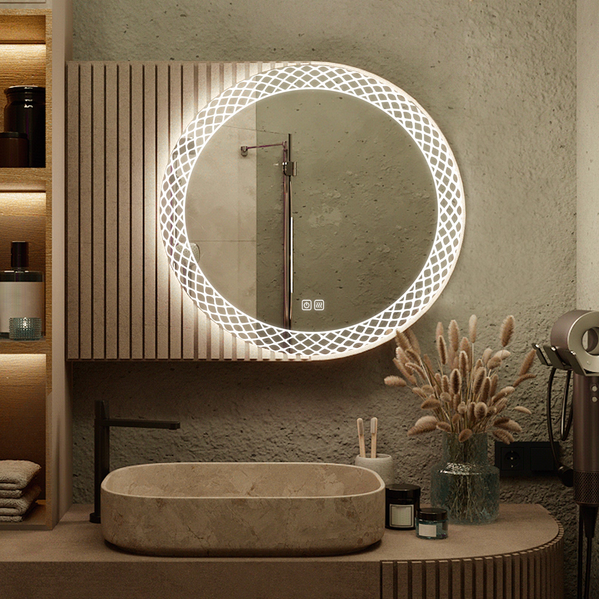 METIS Round Custom LED Mirror with Backlight