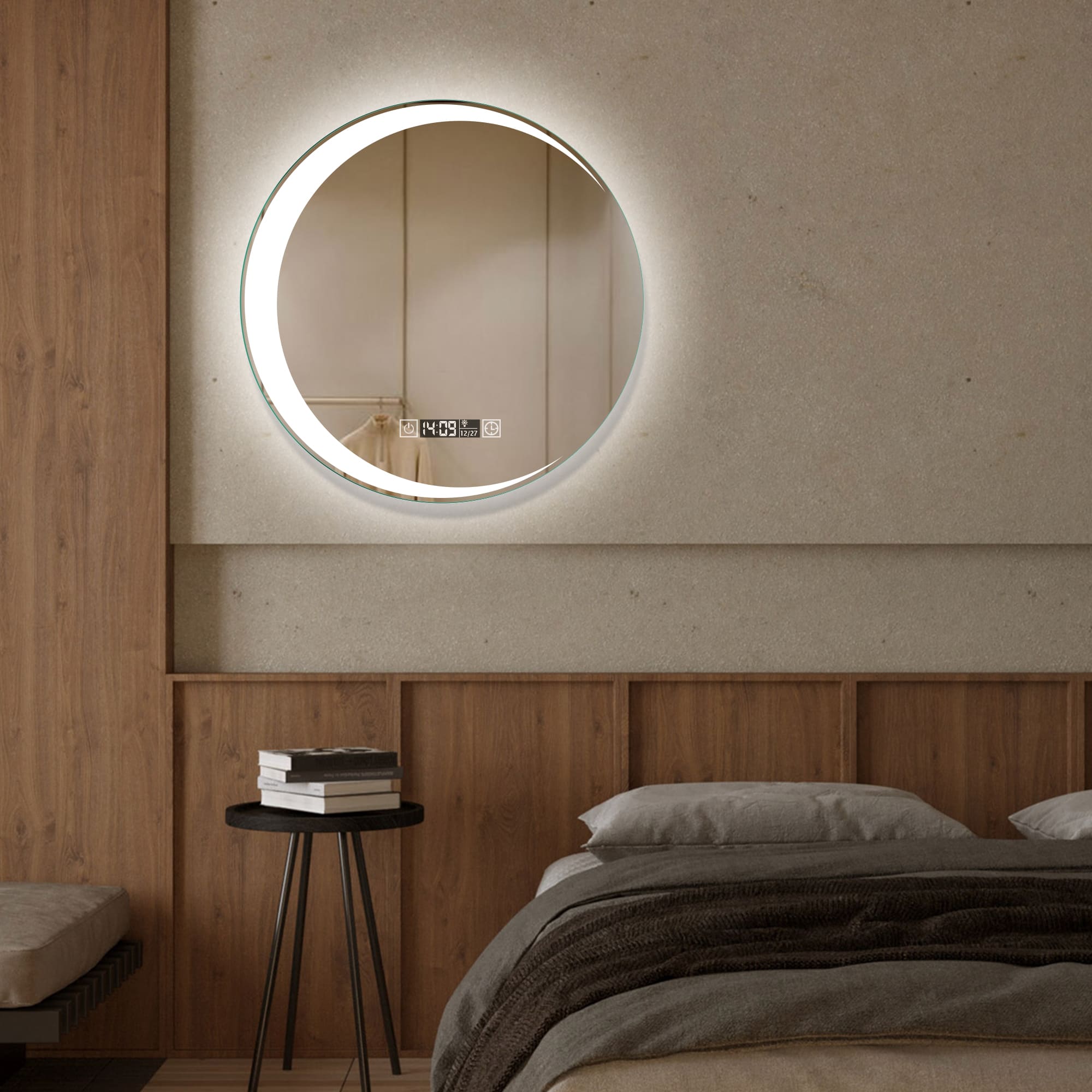 MOON LED mirror for bedroom
