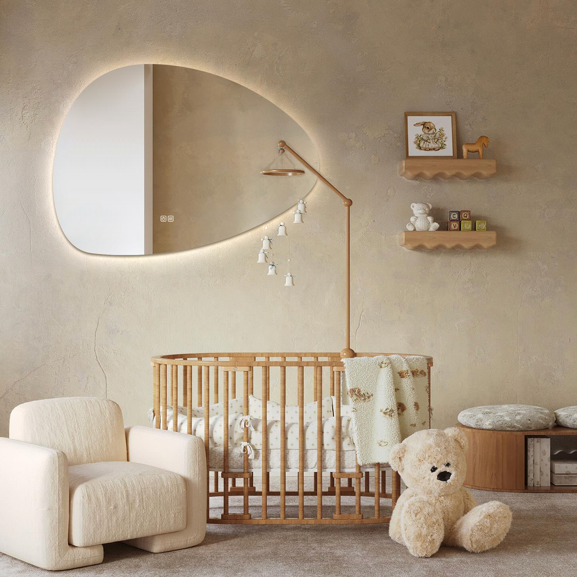 NARVI Irregular Custom LED Mirror with Backlight