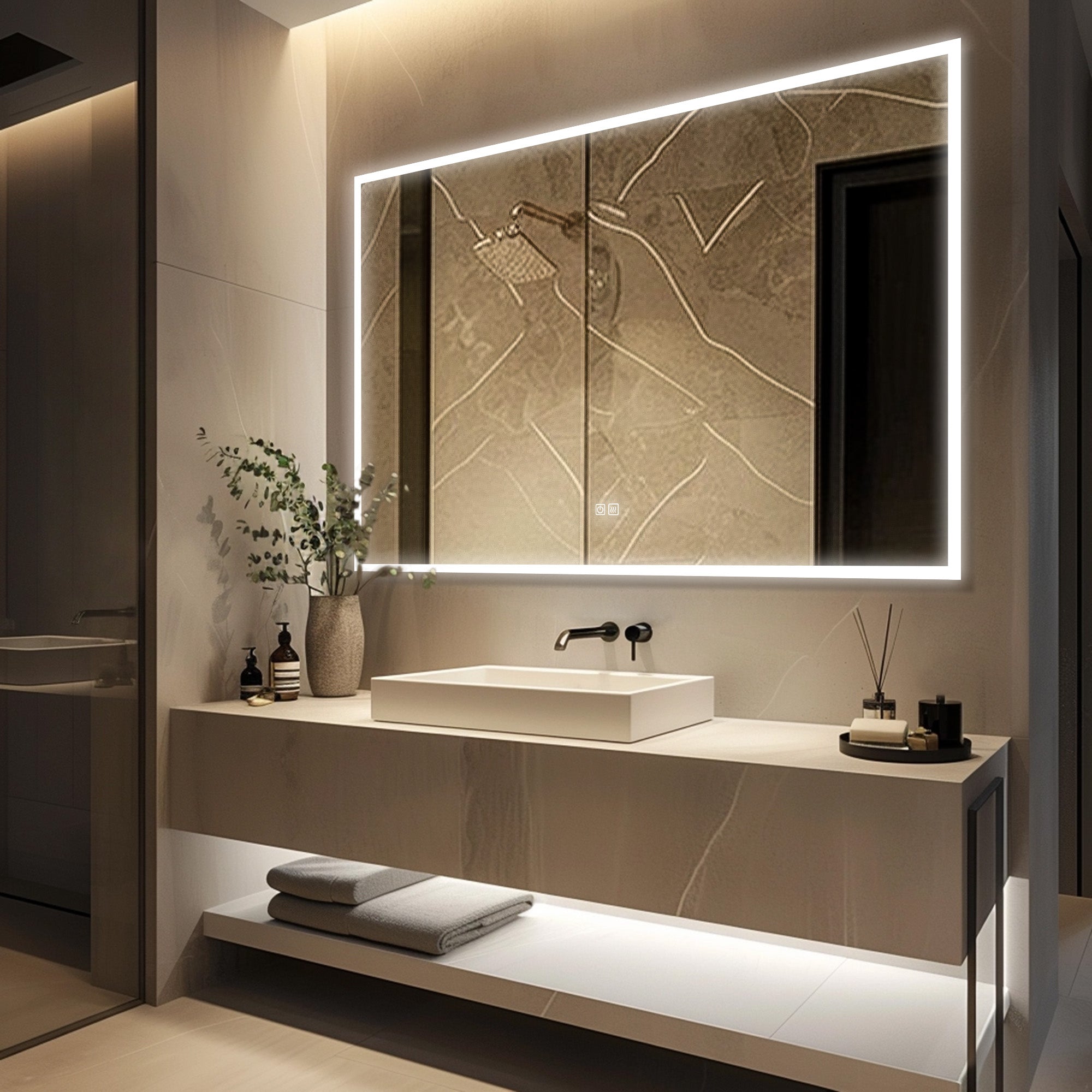 NEPTUNE Custom LED Mirror with Edge Frosted
