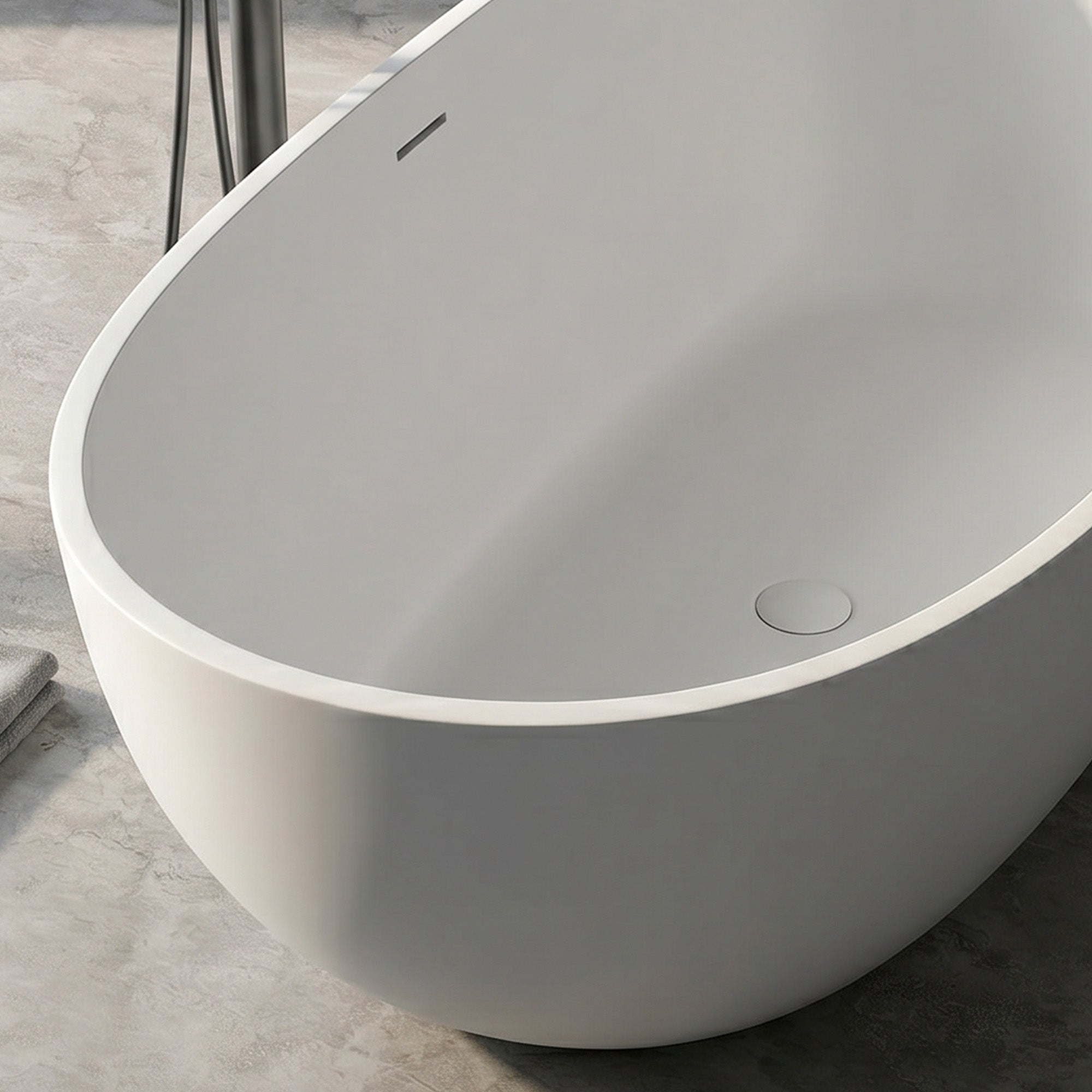 NOCTARA Freestanding Soaking Bathtub 67" For Two-Person Relaxation