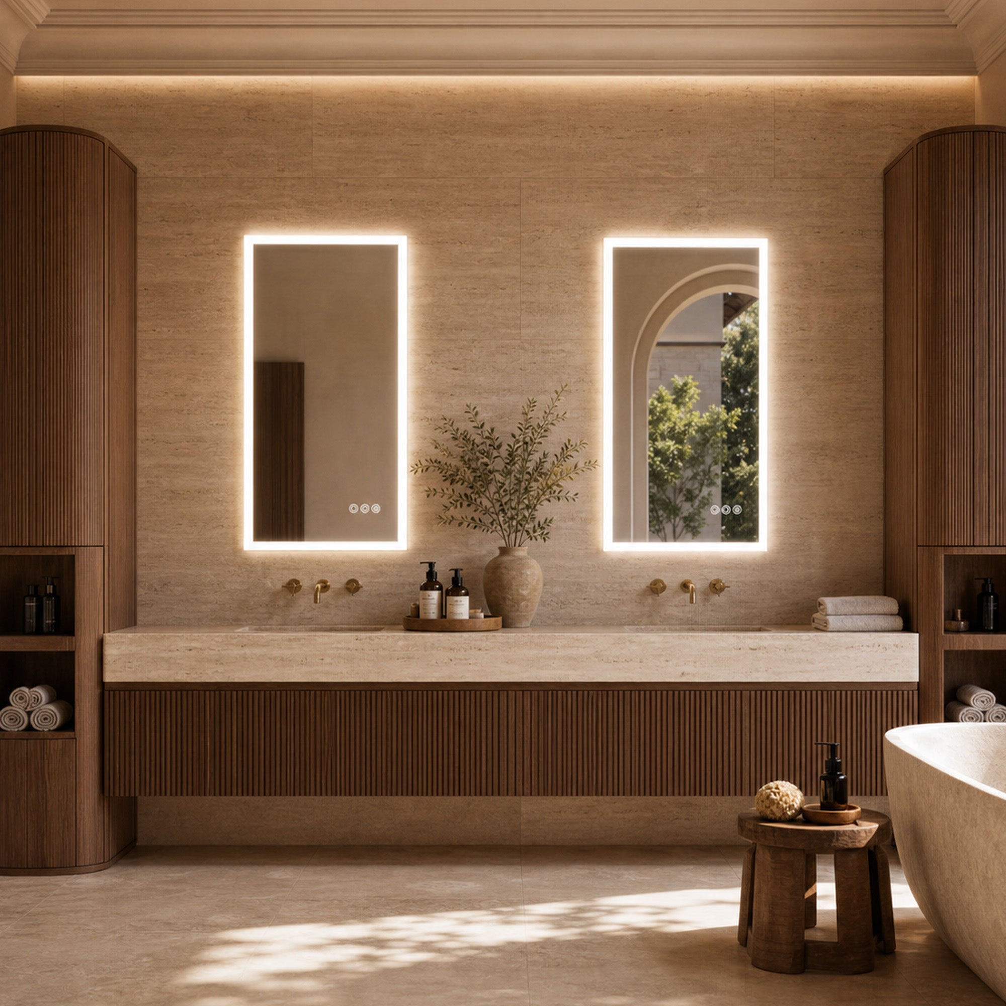 NEPTUNE Rectangular Frontlit LED Mirror with Demister