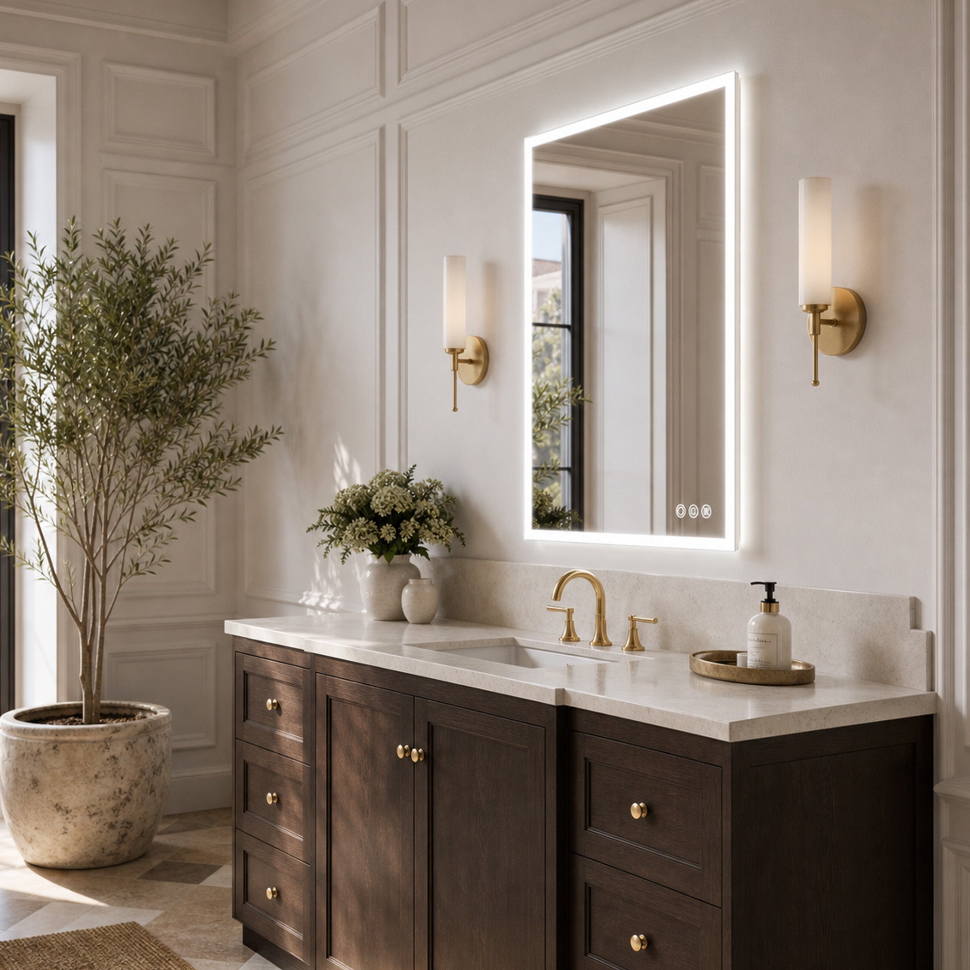 NEPTUNE Rectangular Frontlit LED Mirror with Demister