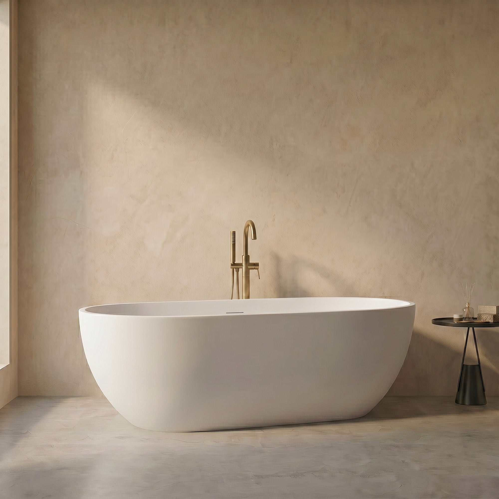 OBSIDIAN Acrylic Freestanding Bathtub 59" For Home Spa Experience