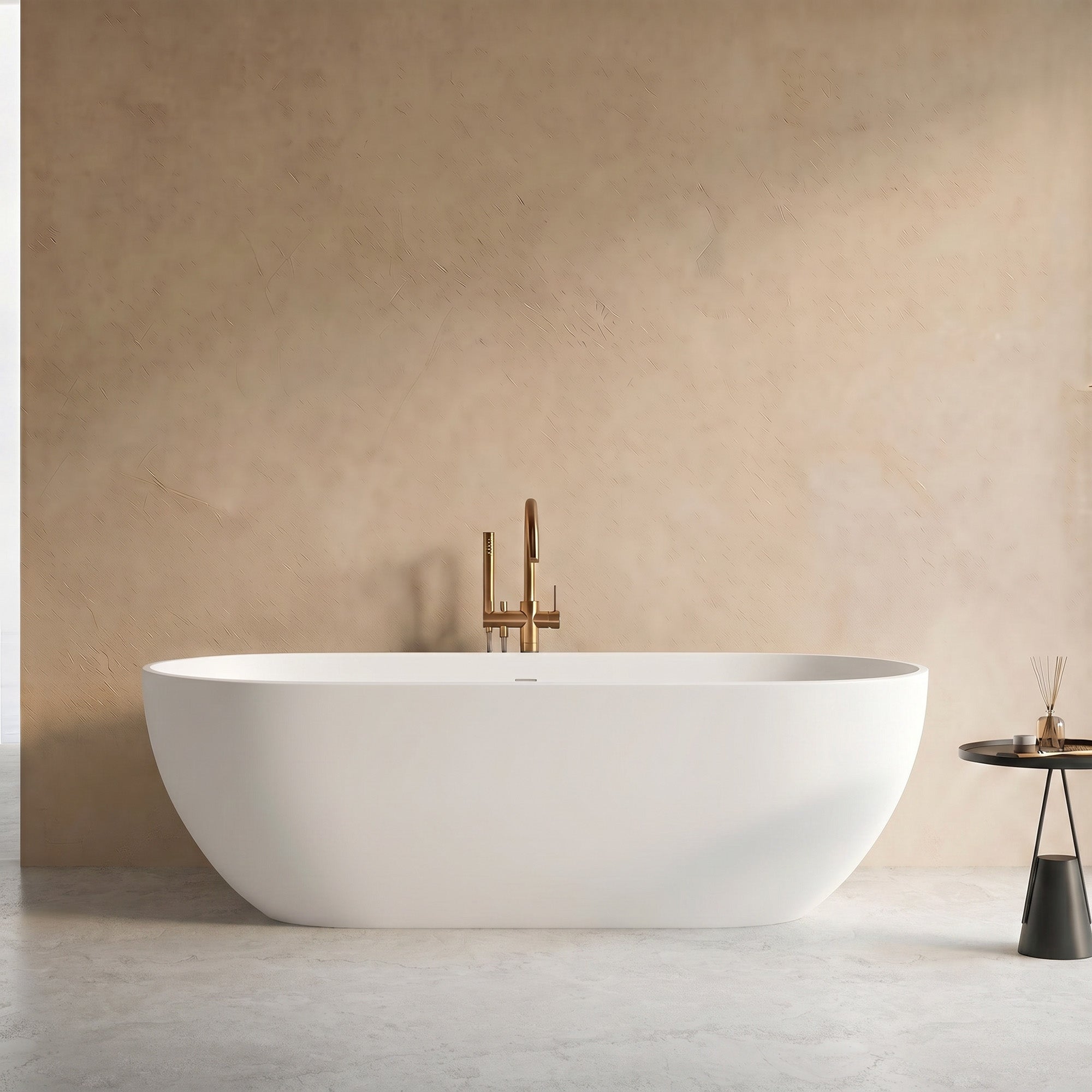 OBSIDIAN Acrylic Freestanding Bathtub 59" For Home Spa Experience