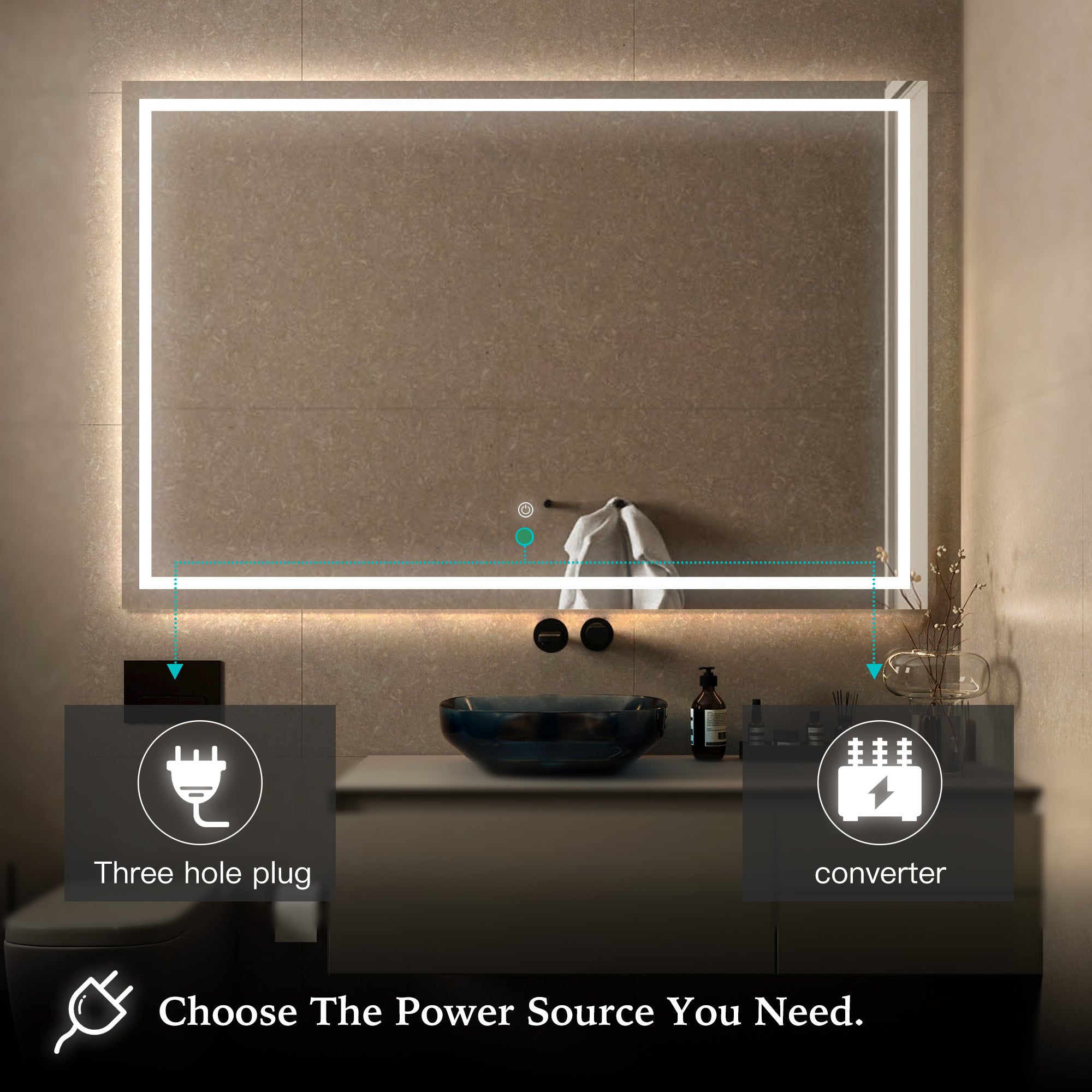 Polaris Custom LED Mirror with Backlight - Inyouths