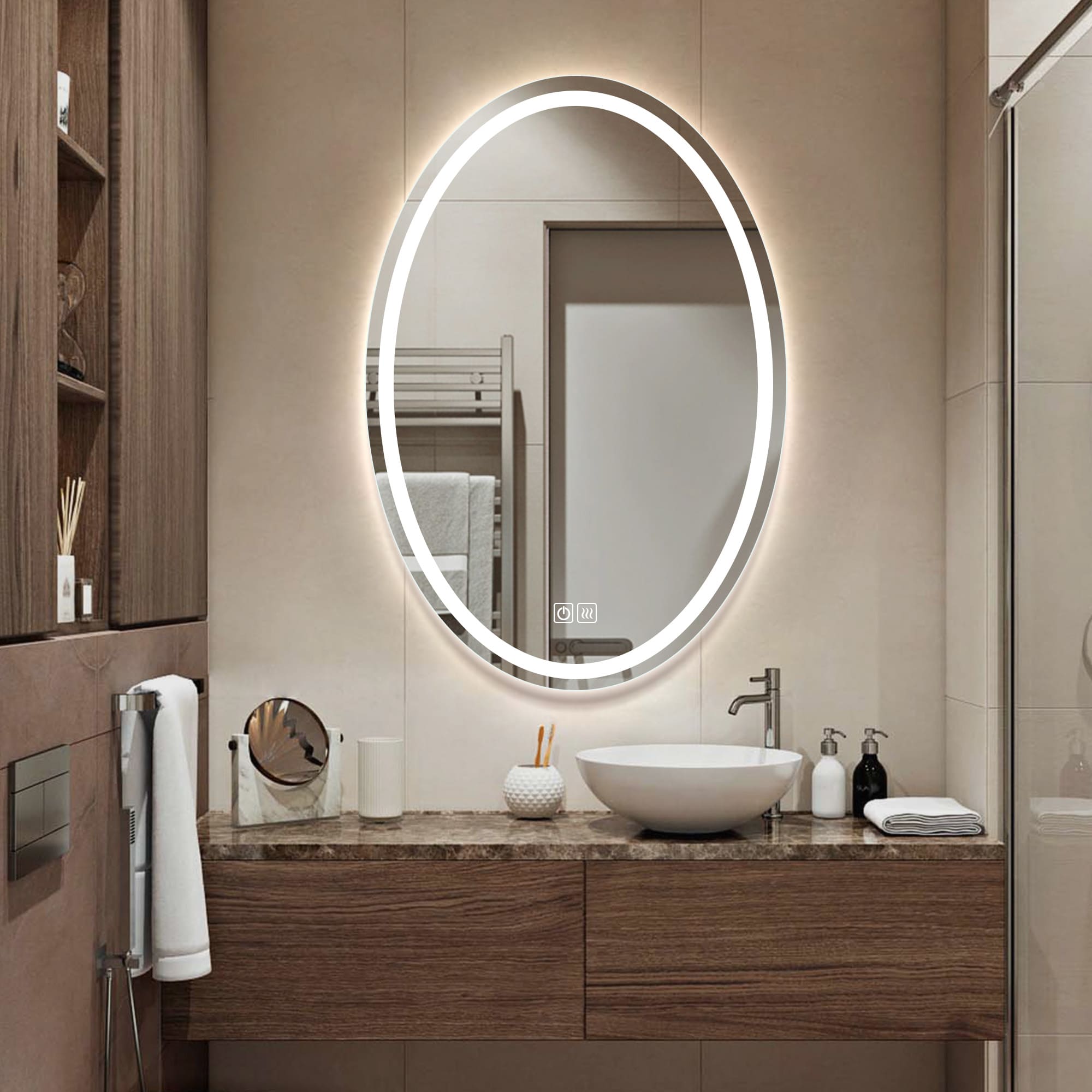 Pluto LED Mirror for bathroom