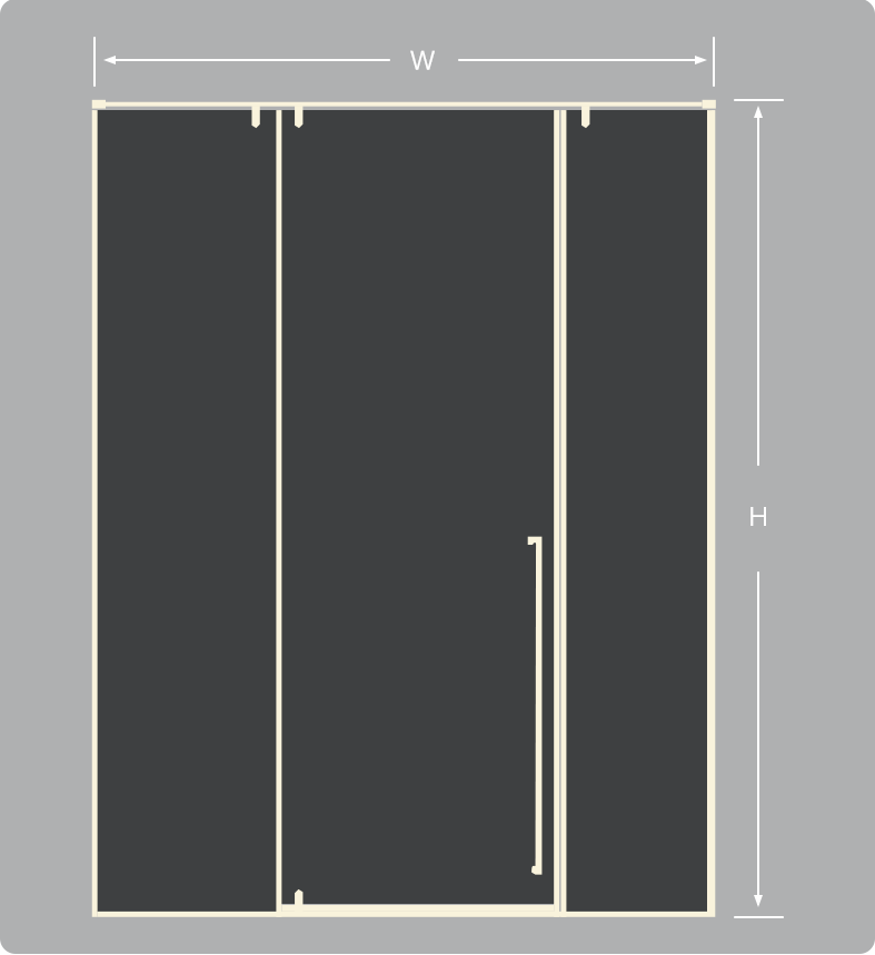 SERAVA Customize Inline Shower Door with Laminated Glass dimensions