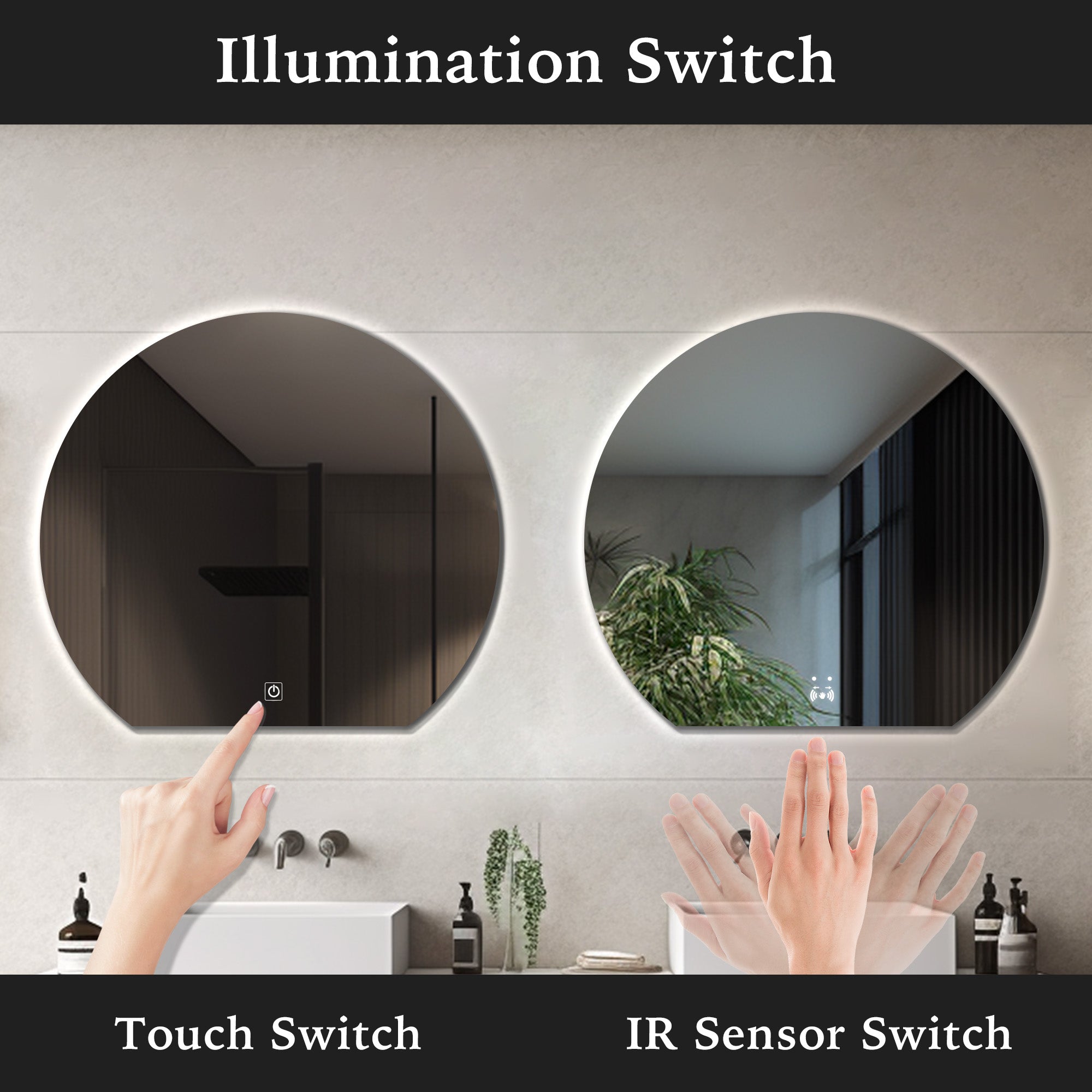 TARVOS Irregular Custom LED Mirror with Backlight