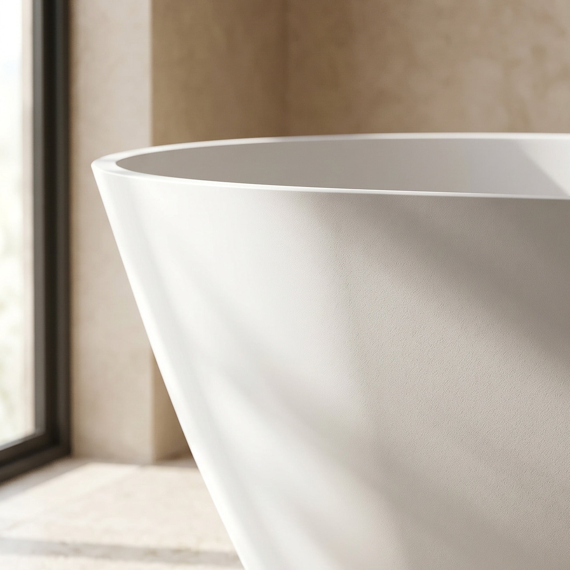 THALOR Rectangular Freestanding Soaking Bathtub 63" & 67" For Deep Soaking