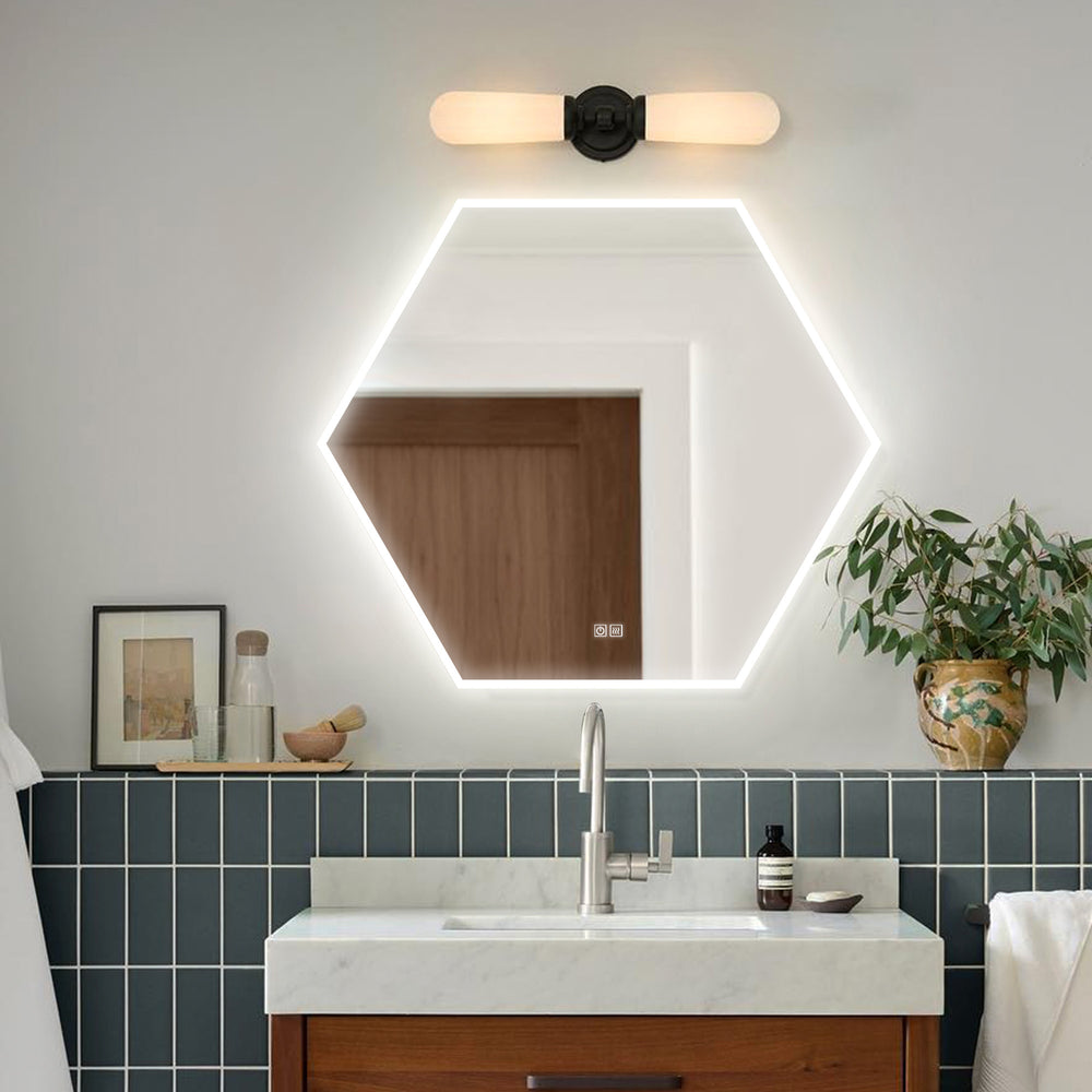 THALIA Irregular Custom LED Mirror with Edge Frosted