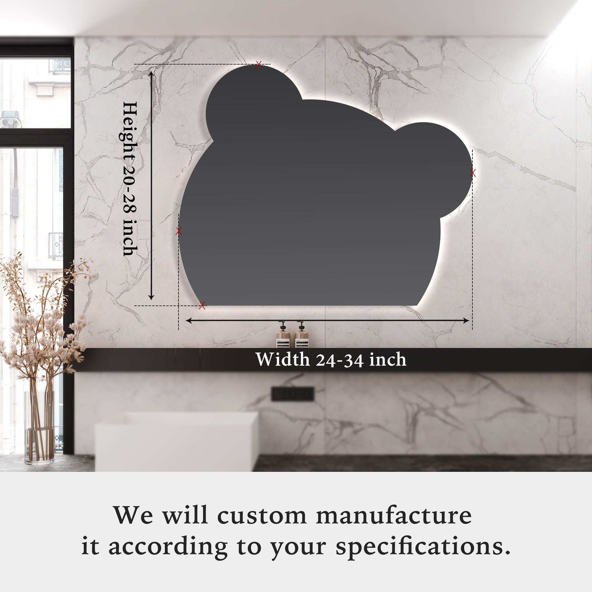 URSA Irregular Custom LED Mirror with Backlight