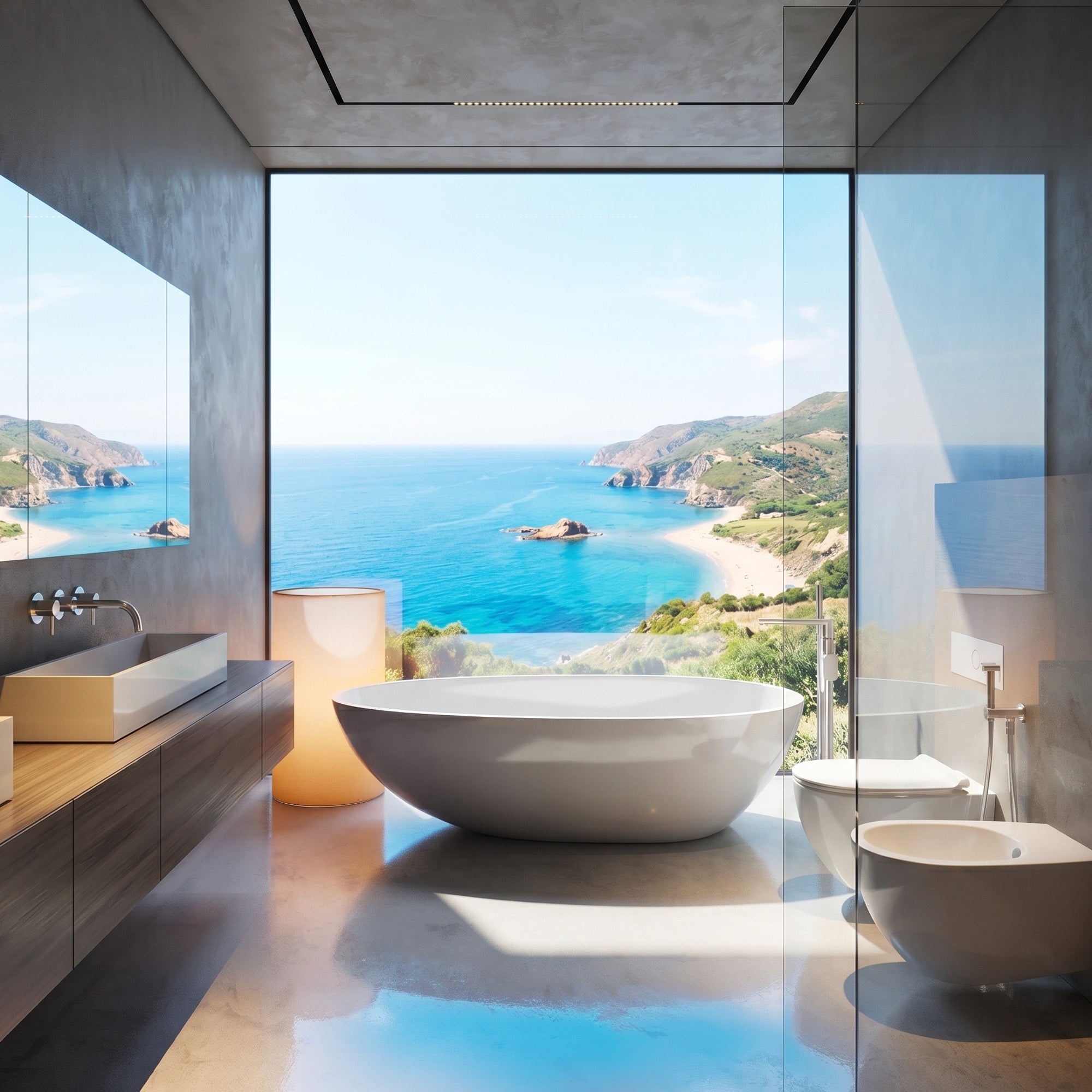 VELISSA Oval Freestanding Soaking Bathtub 59" & 67" For Seamless Comfort