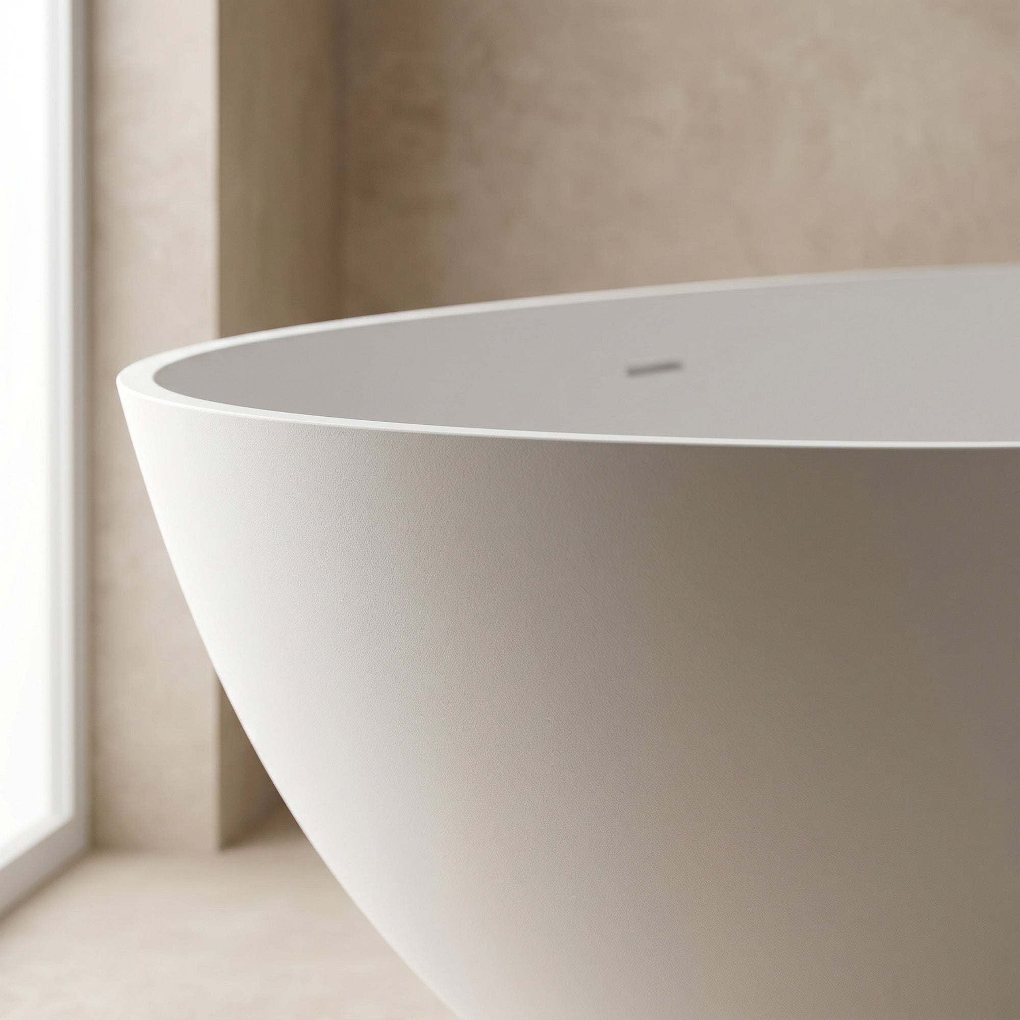 VELISSA Oval Freestanding Soaking Bathtub 59" & 67" For Seamless Comfort