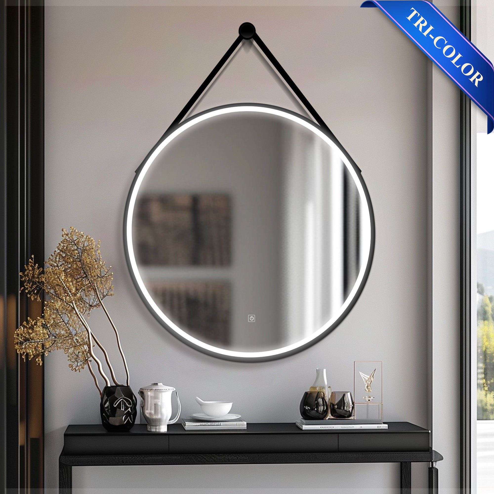 36" ATLAS Round Custom LED Mirror with Frame