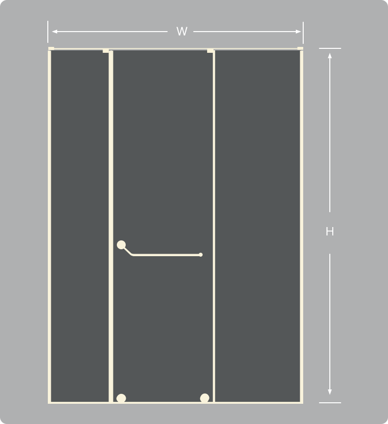 ZEPHIRE Customize Inline Shower Door with Ultra Clear Glass dimensions