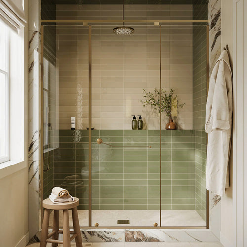 ZEPHIRE Customize Inline Shower Door with Ultra Clear Glass