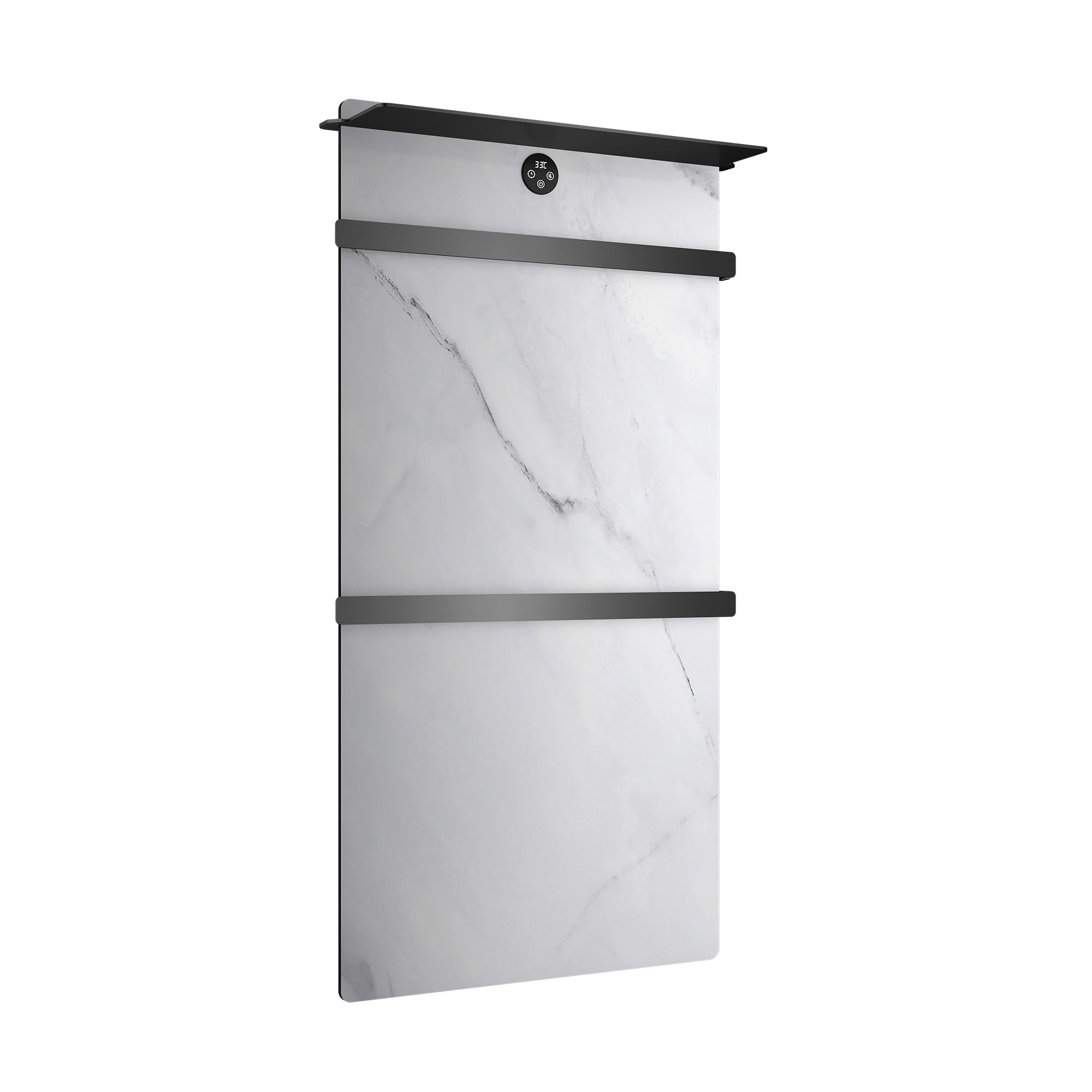 CERENE Minimalist Heated Towel Rack with Sintered Stone and Stainless Steel