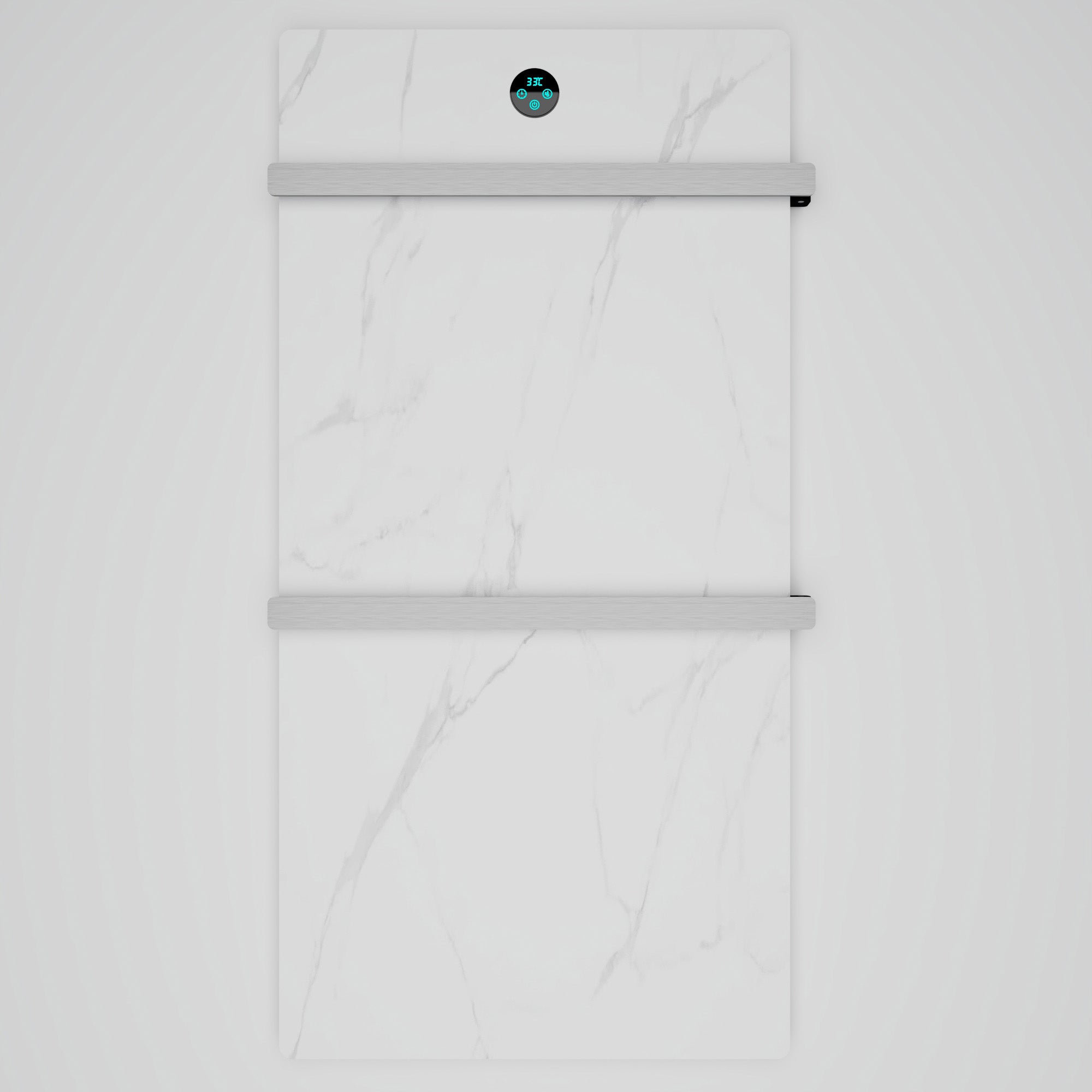 HALOA Heated Towel Rack with Shelf Sintered Stone and Stainless Steel