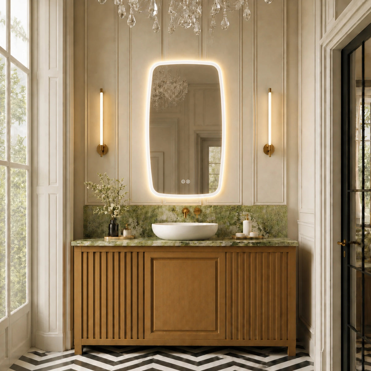 DESPINA Soft-Corner Backlit LED Bathroom Mirror, 24 x 36 Inches - lifestyle scene 2