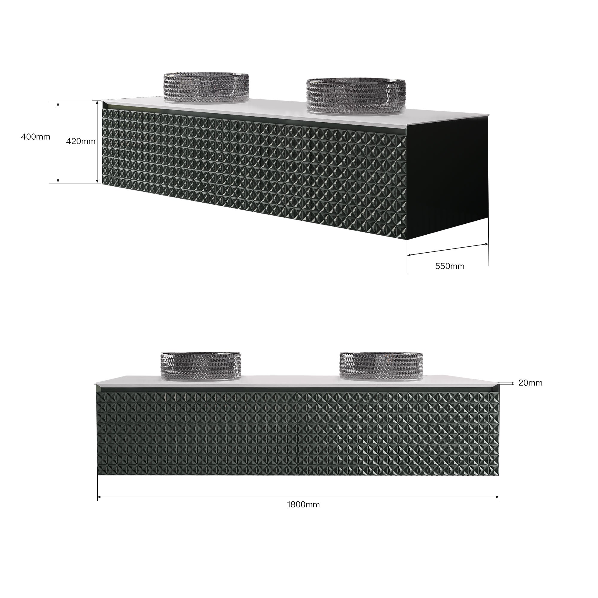 VALMORA Custom Bathroom Vanity Double Sink Quartz Stone Top Solid Wood Cabinet