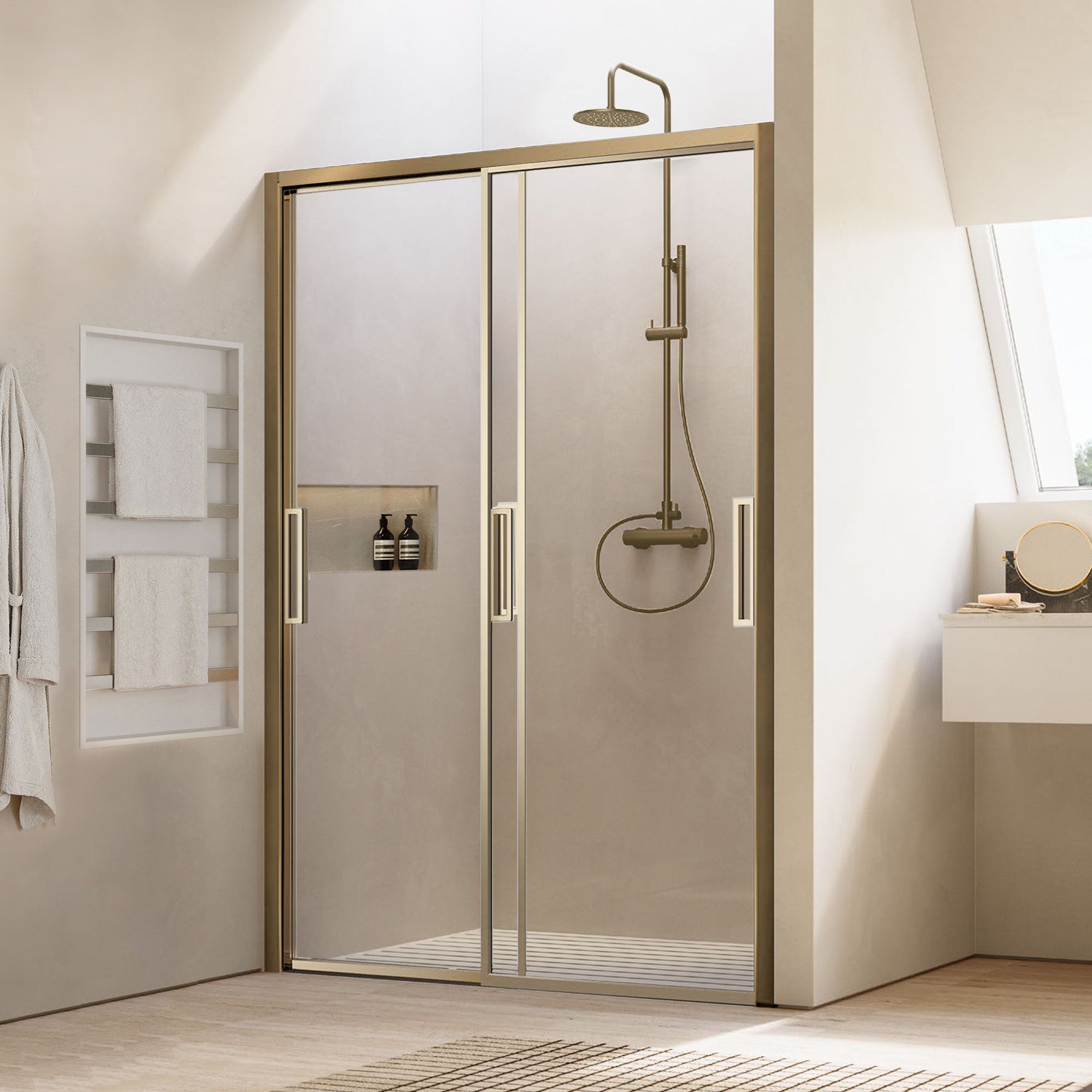 PHANTOM Customize Inline Shower Door with Ultra Clear Glass