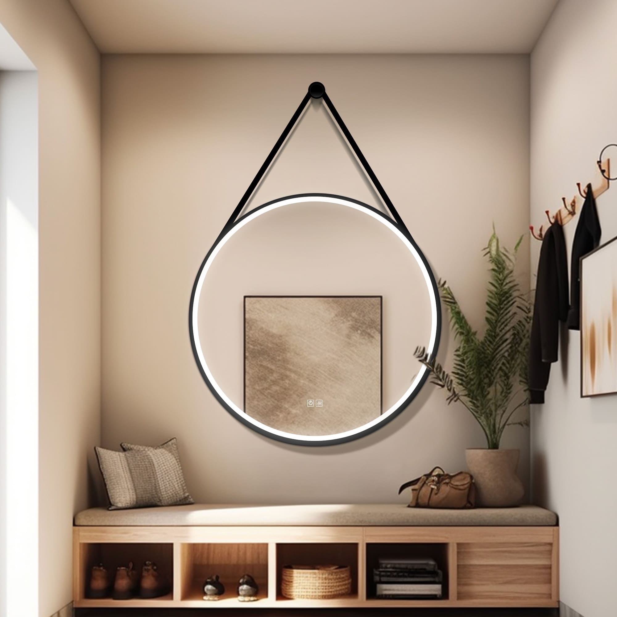 ATLAS Round Custom LED Mirror with Frame