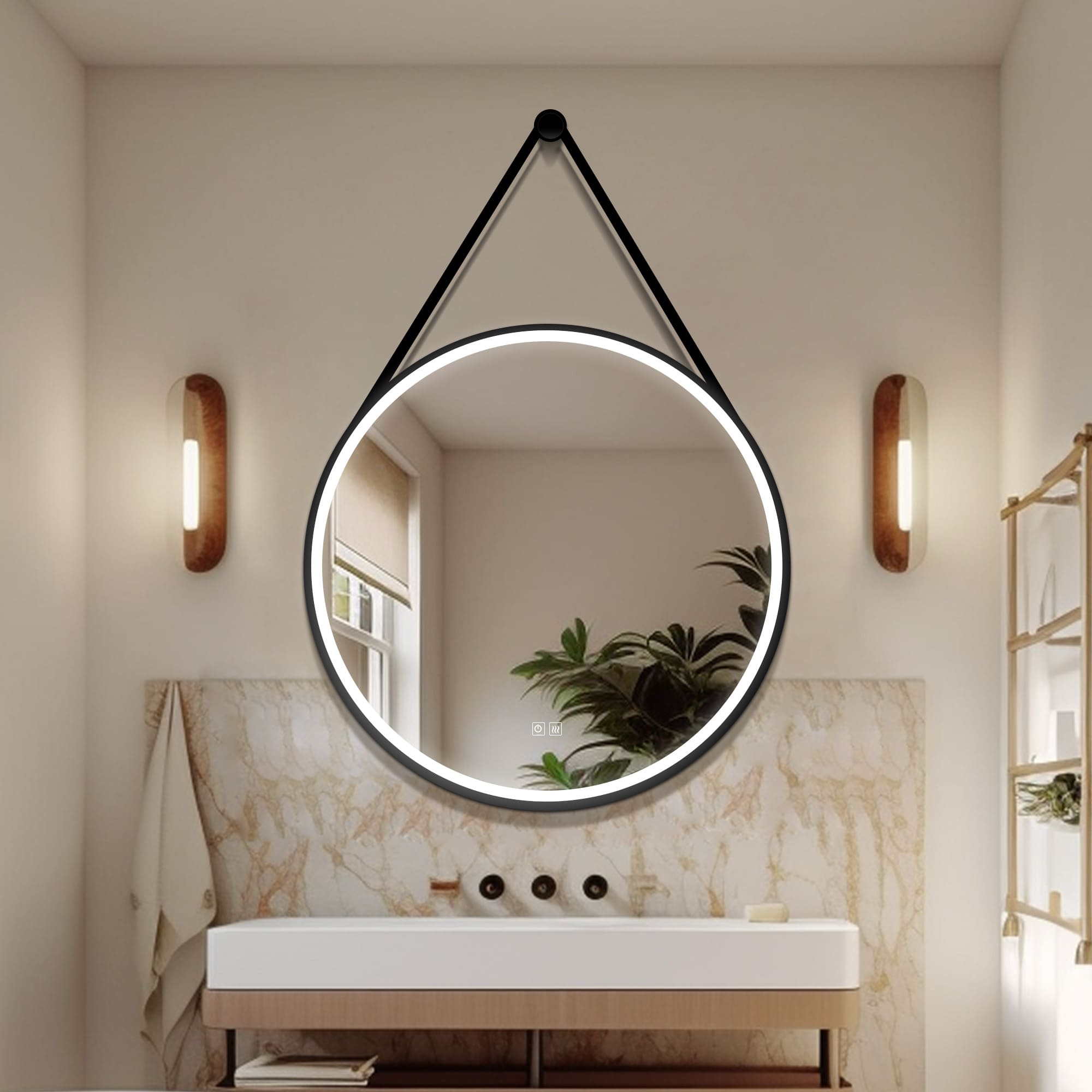 ATLAS Round Custom LED Mirror with Frame