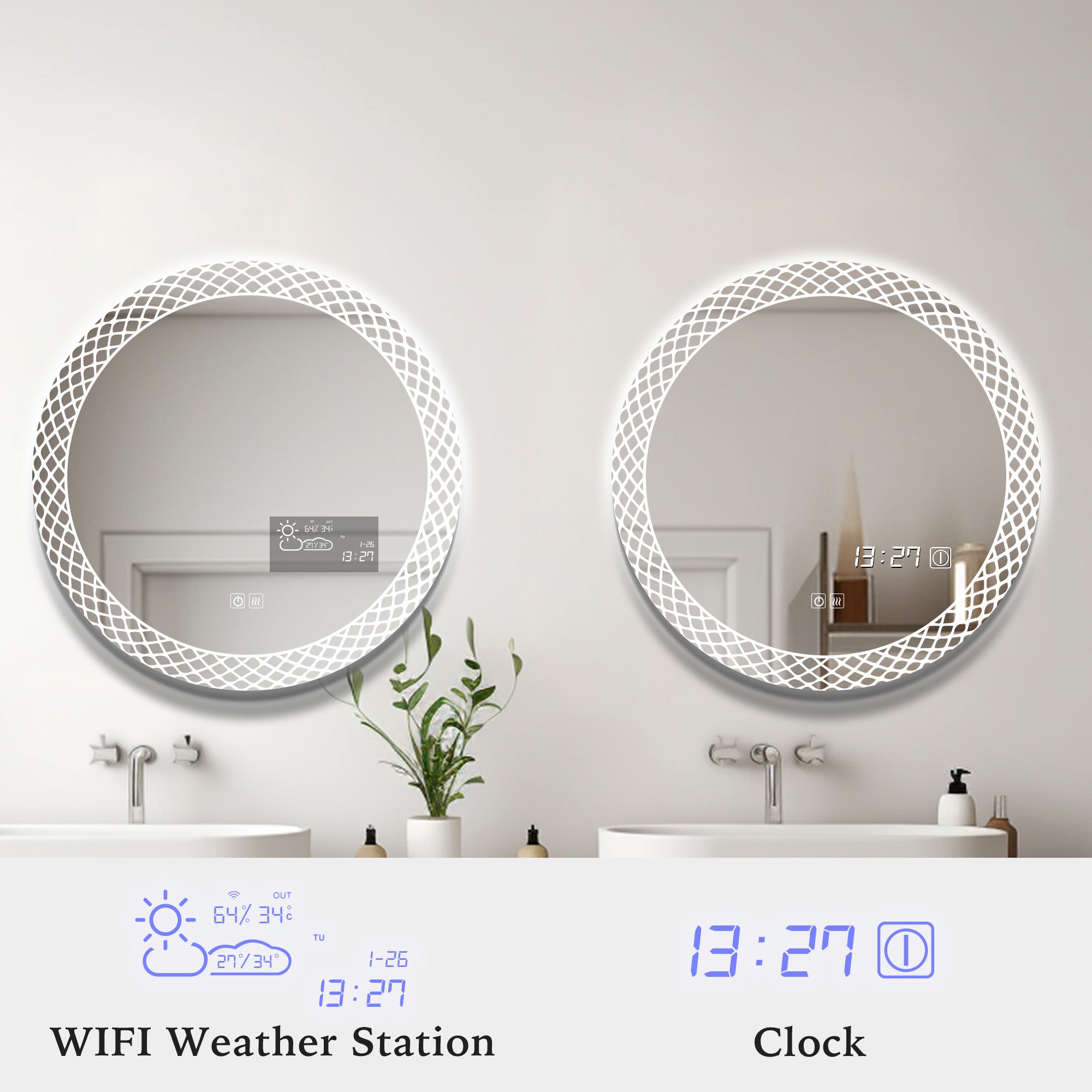 METIS Round Custom LED Mirror with Backlight