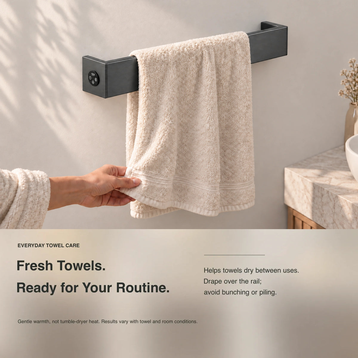 Inyouths Graphene smart heated towel rack warm towel daily use