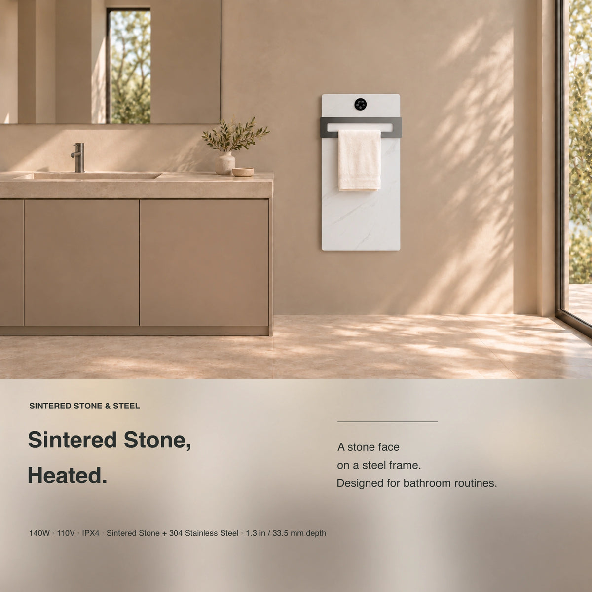 Inyouths TALORA Heated Towel Rack sintered stone main product view