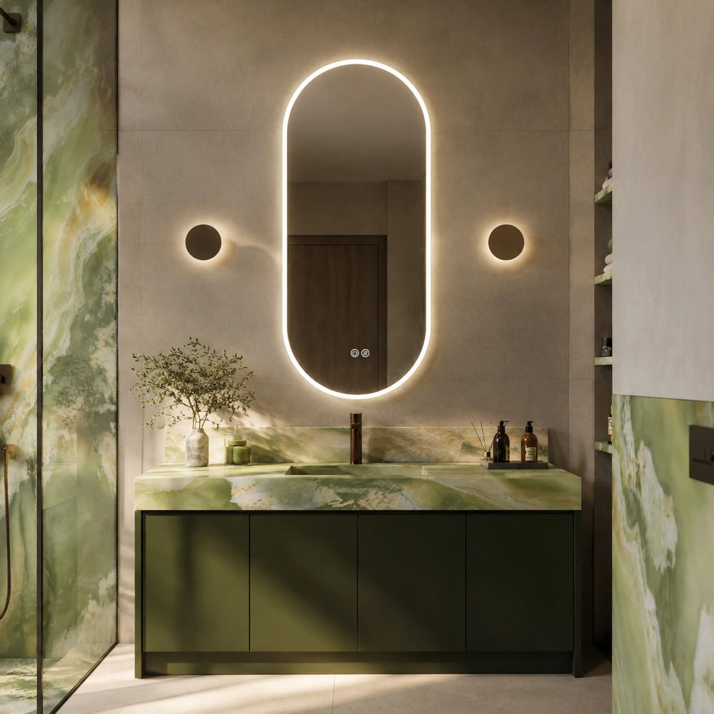 LARISSA Capsule Backlit LED Bathroom Mirror, 20 x 36 Inches - lifestyle scene 2
